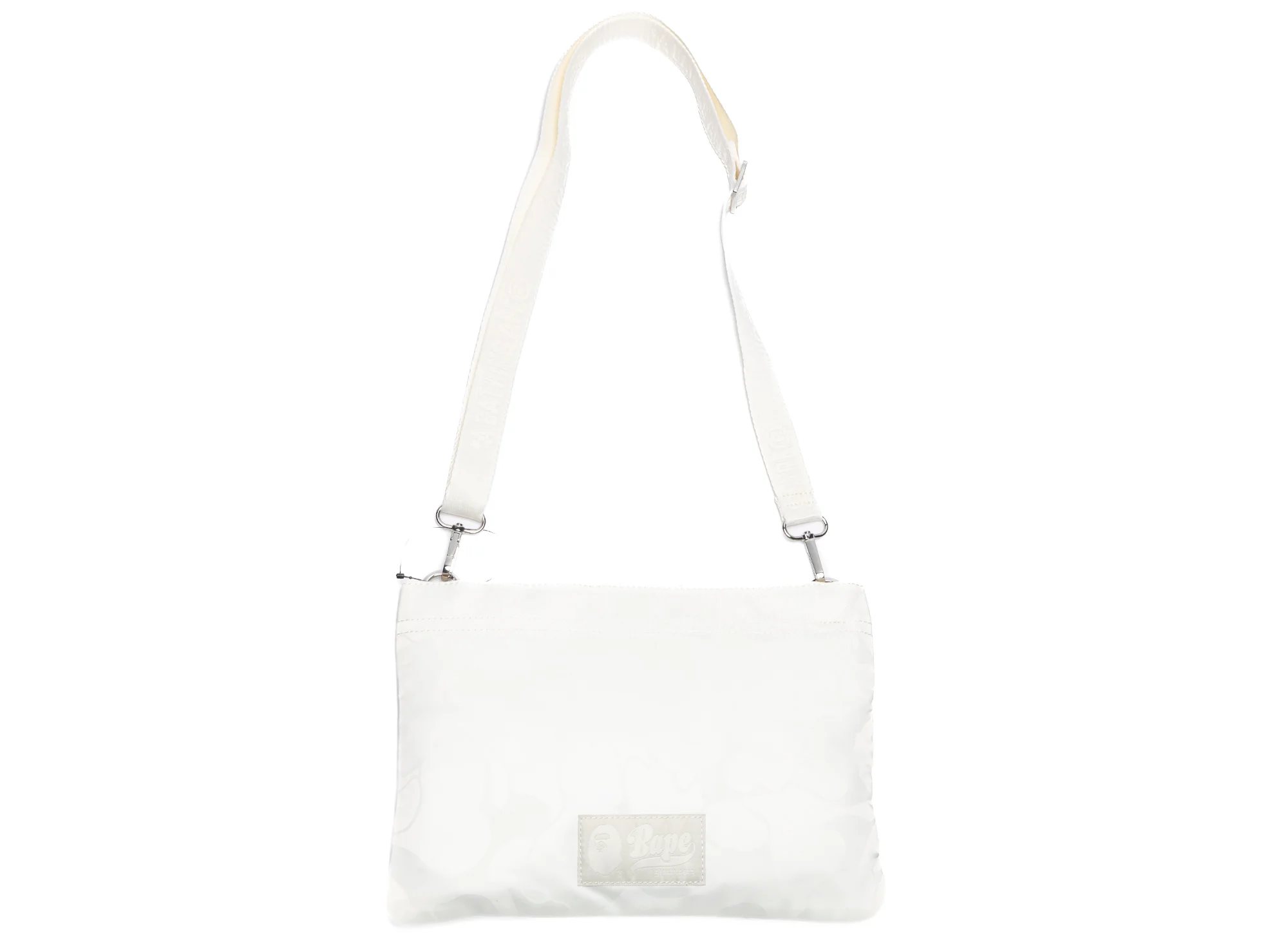 A Bathing Ape Tonal Solid Camo Shoulder Bag in Ivory - Image 2