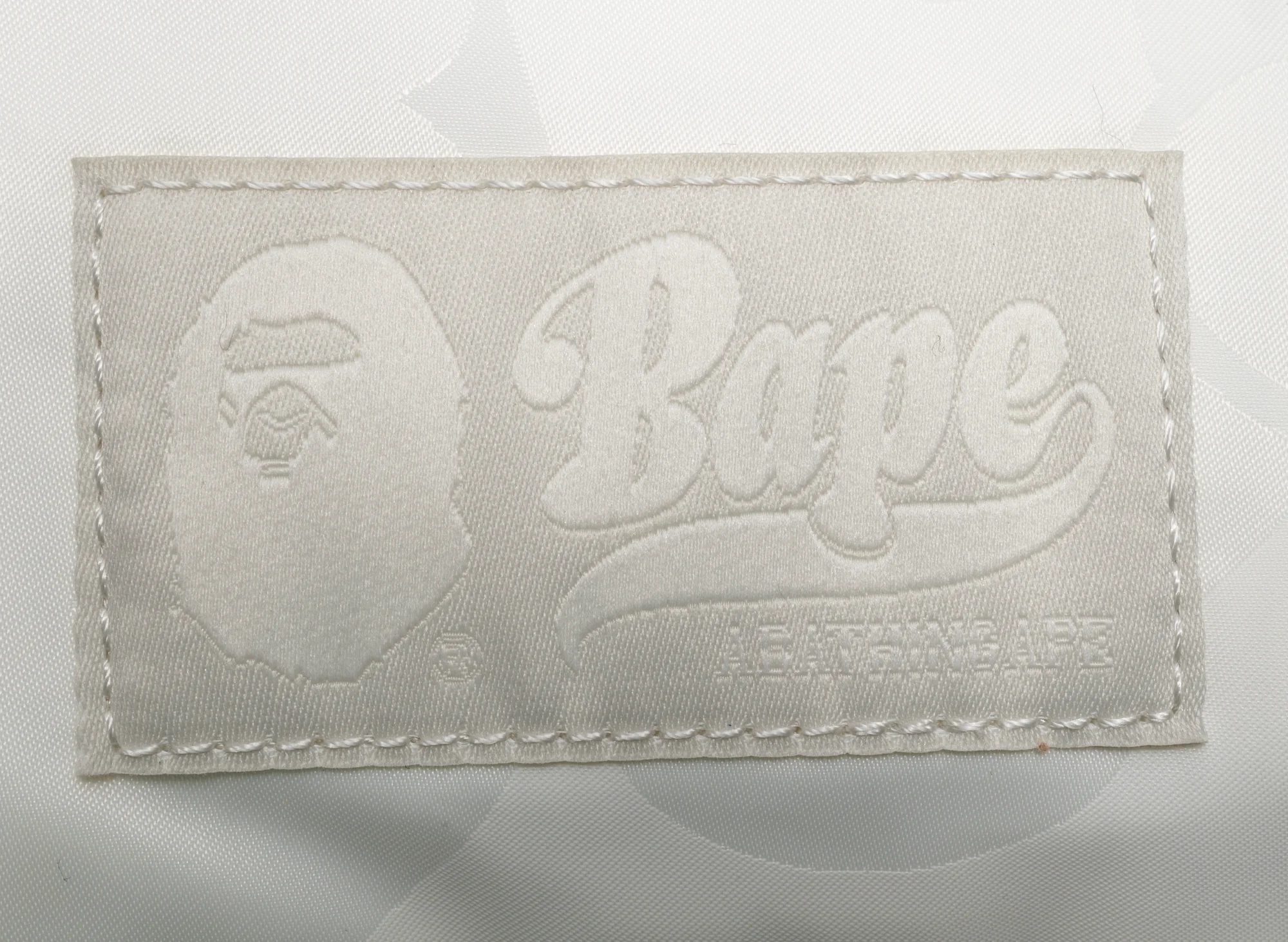 A Bathing Ape Tonal Solid Camo Shoulder Bag in Ivory - Image 3