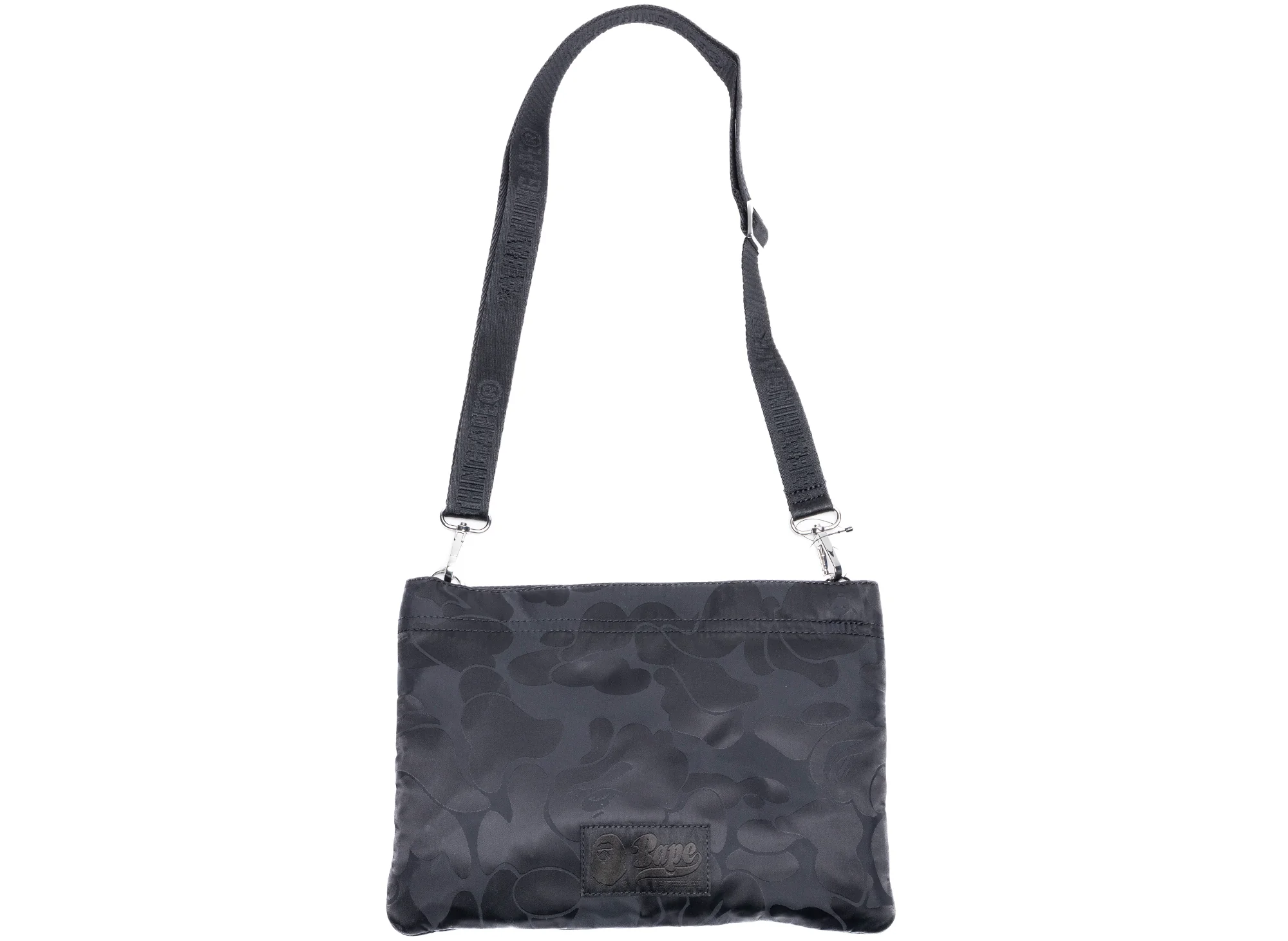 A Bathing Ape Tonal Solid Camo Shoulder Bag in Black - Image 2