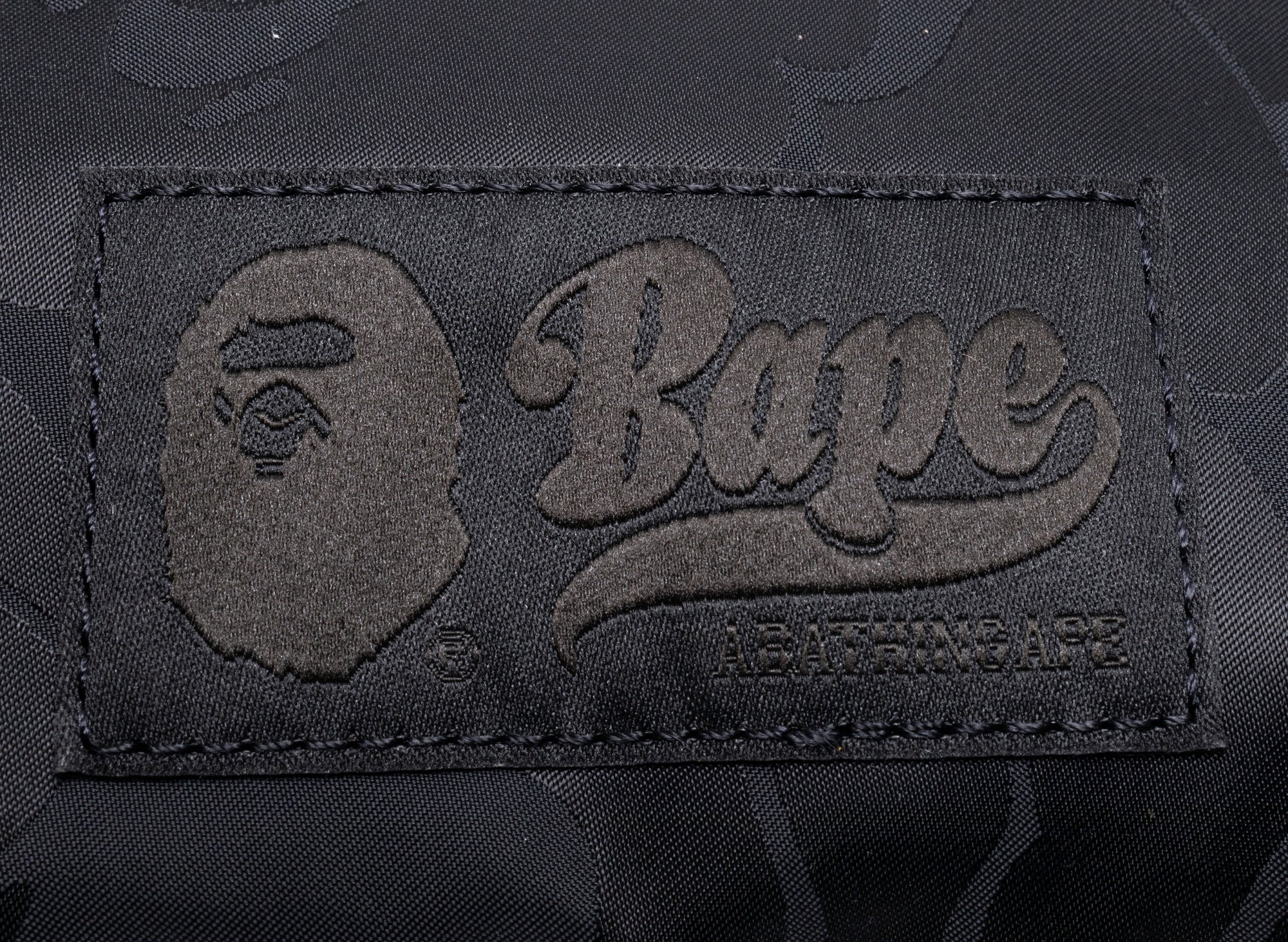 A Bathing Ape Tonal Solid Camo Shoulder Bag in Black - Image 3