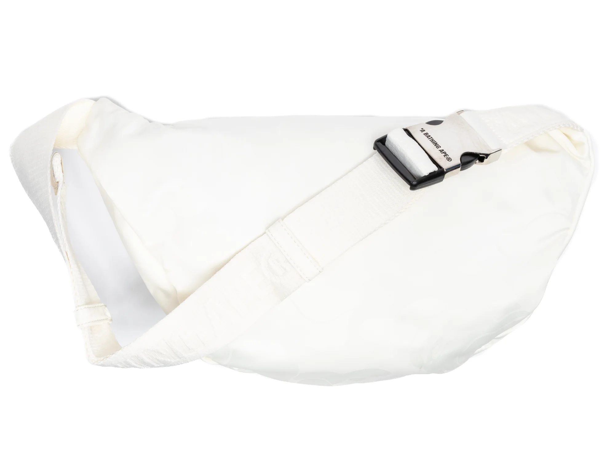 A Bathing Ape Tonal Solid Camo Waist Bag in Ivory - Image 2