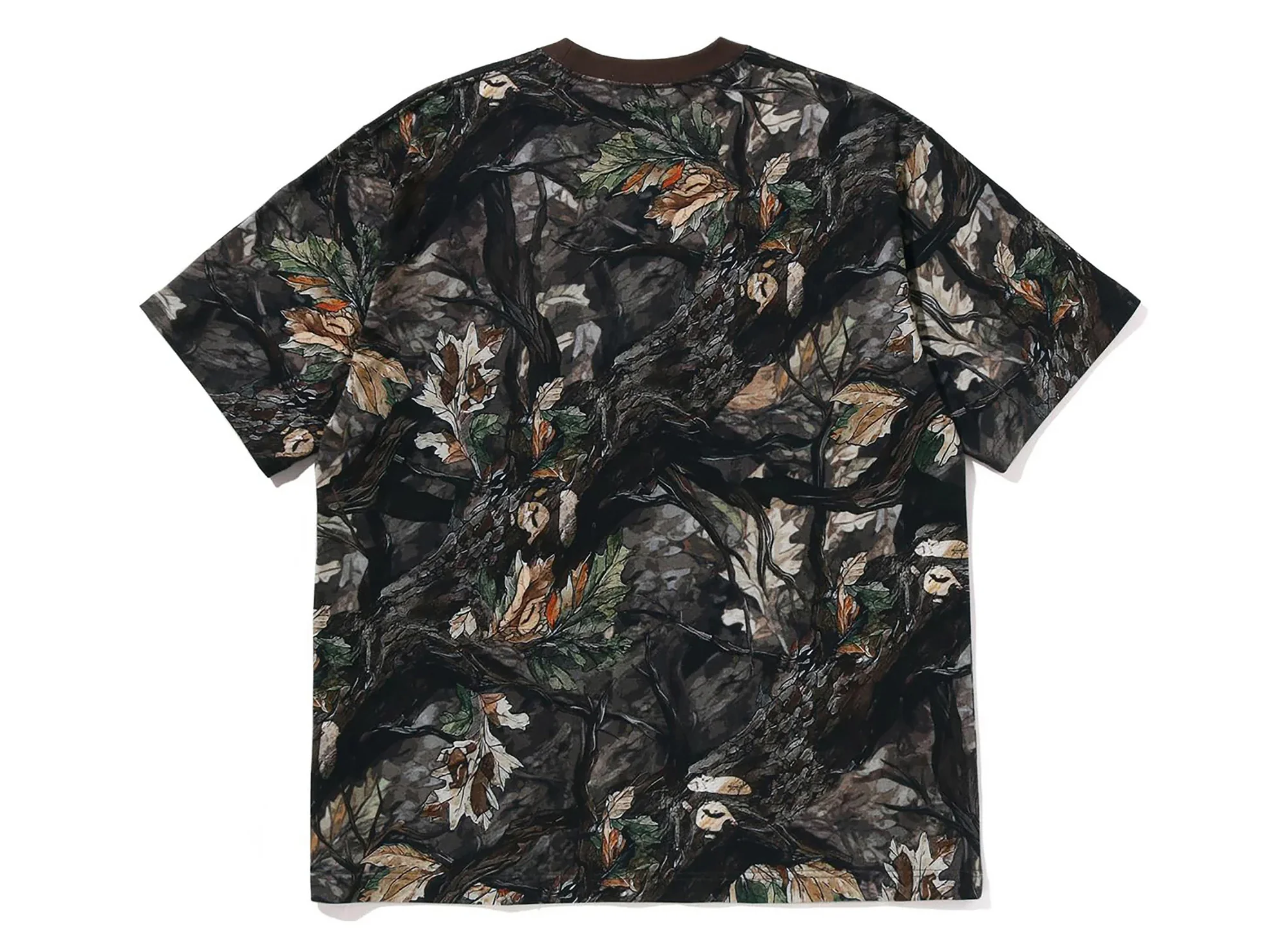 A Bathing Ape Tree Edge Camo Ape Face Relaxed Fit Tee in Brown - Image 2