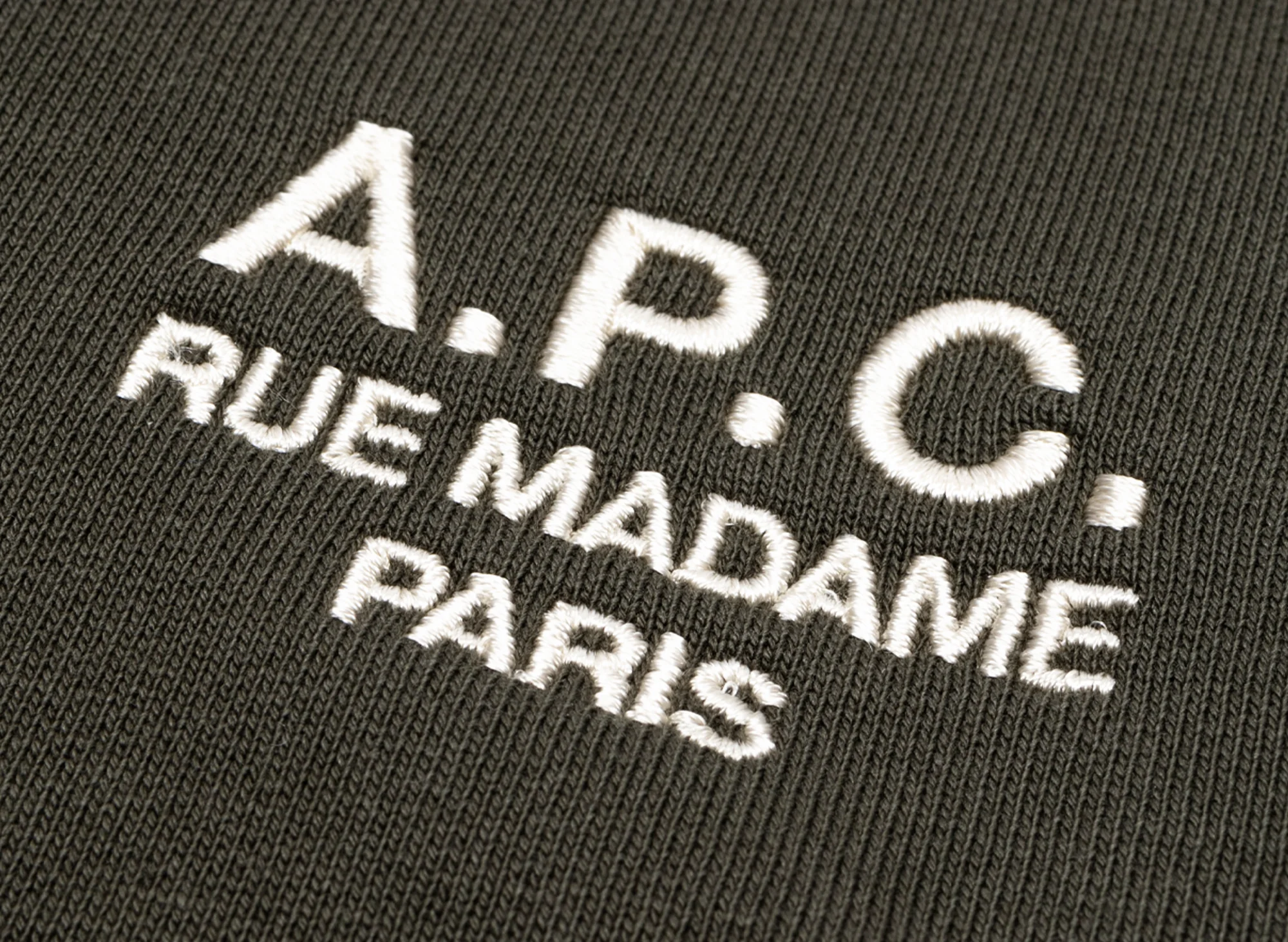 A.P.C. Rue Madame Hoodie in Olive - Image 2