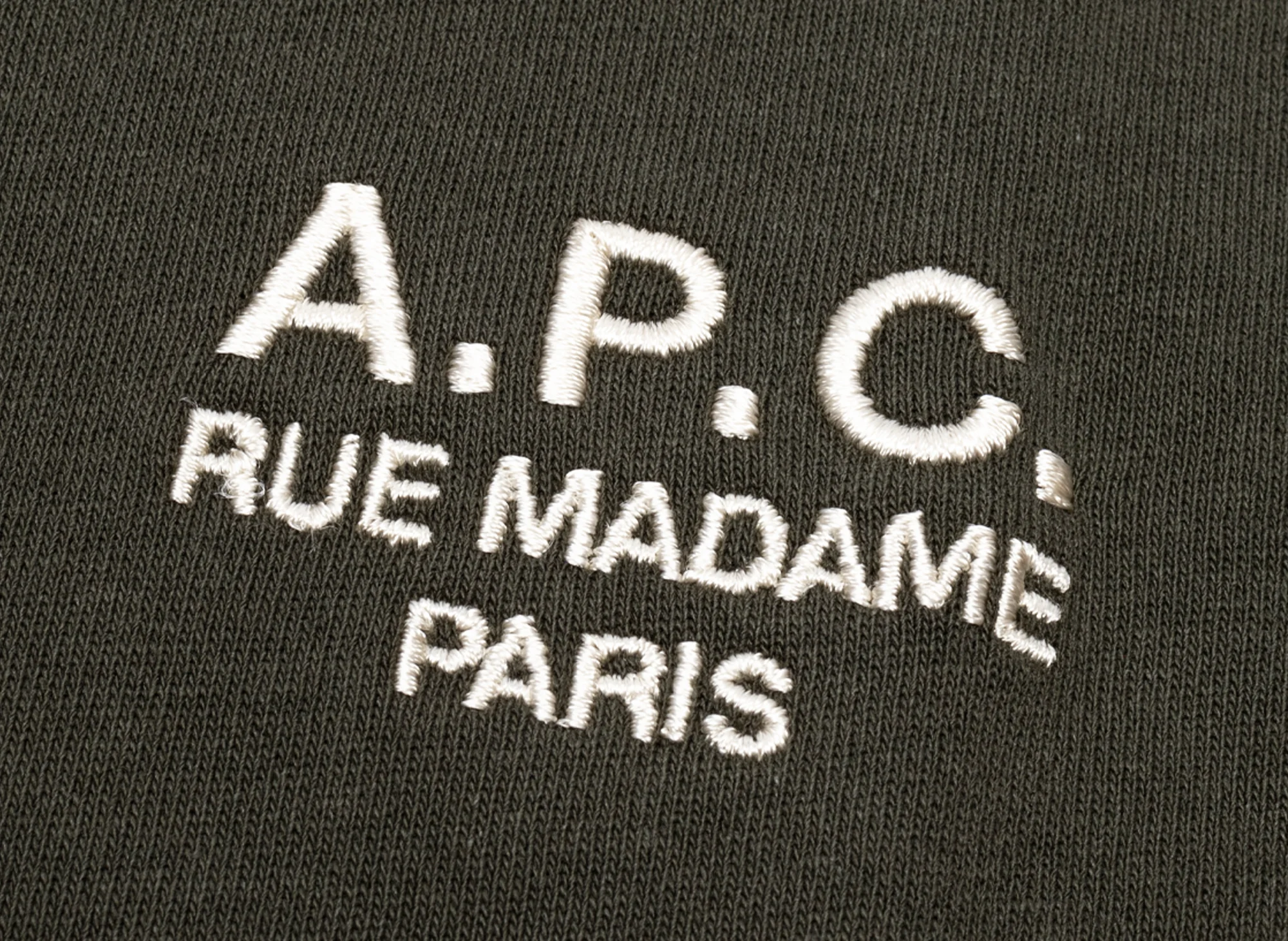 A.P.C. Standard Rue Madame Tee in Olive - Image 2