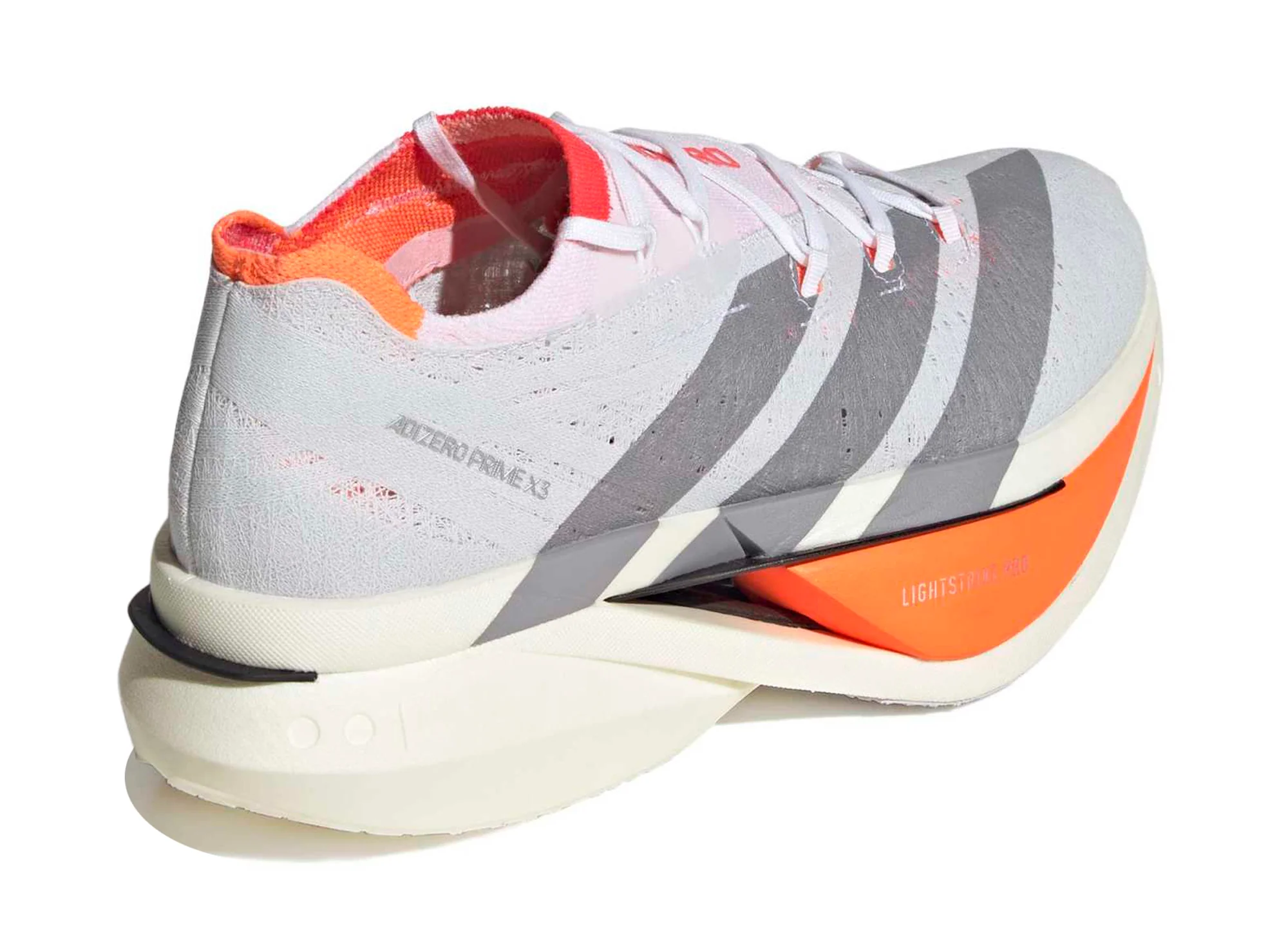 Adidas Adizero Prime X3 Strung in Footwear White / Lucid Red - Image 2