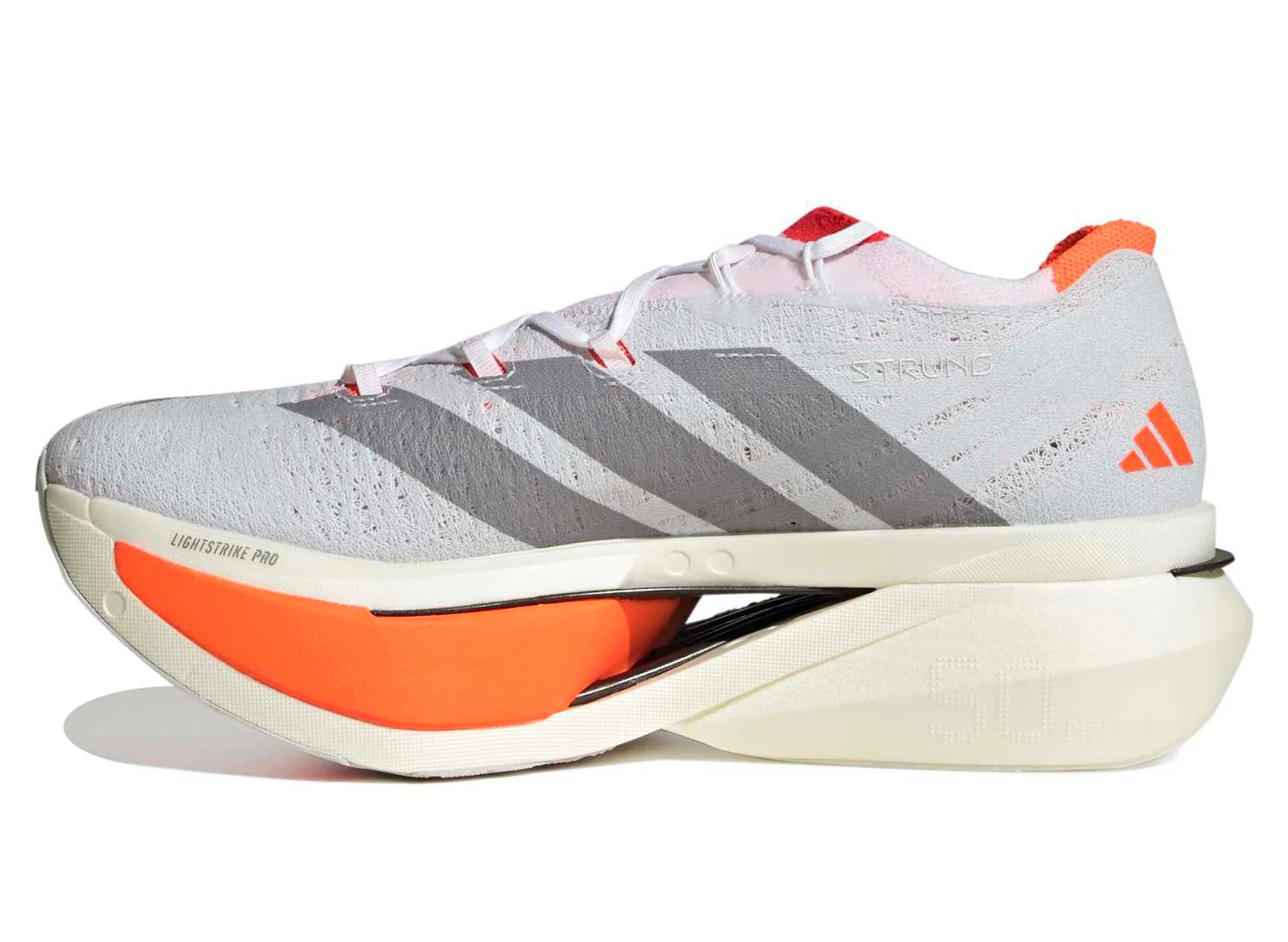Adidas Adizero Prime X3 Strung in Footwear White / Lucid Red - Image 3