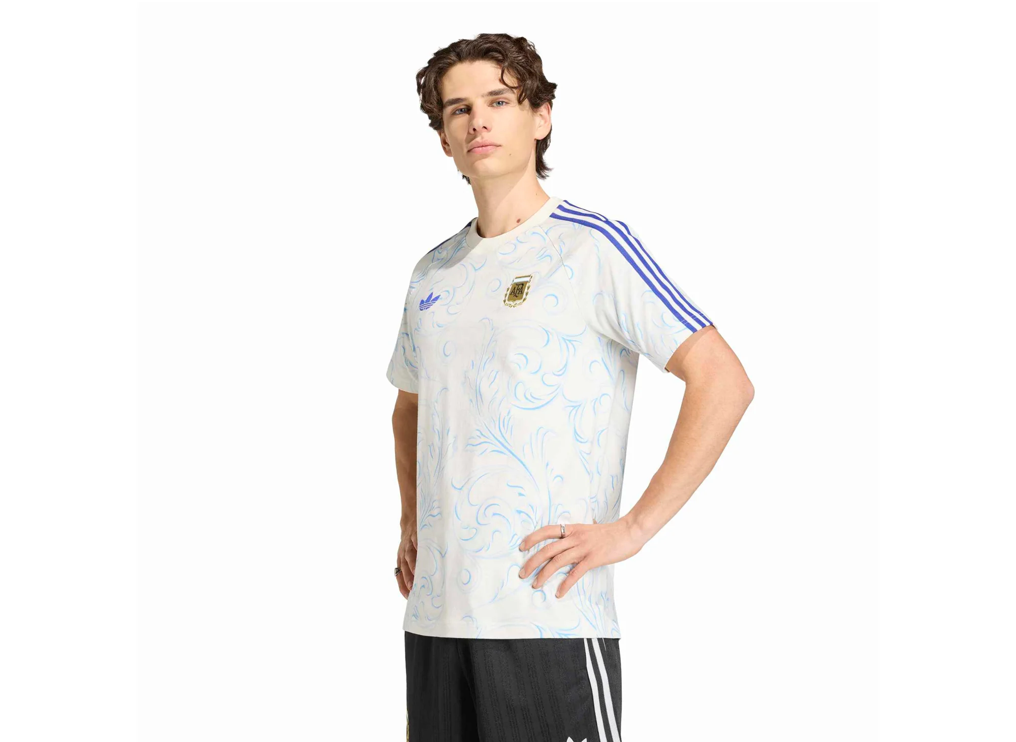 Adidas Argentina OG Tee AOP in Off White - Image 2