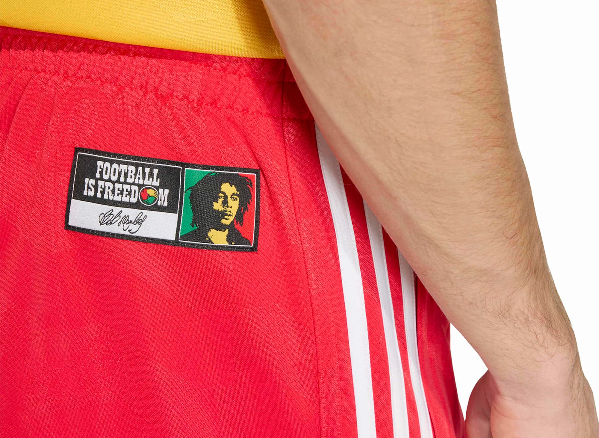 Adidas "Bob Marley" OG Short in Pure Ruby - Image 5