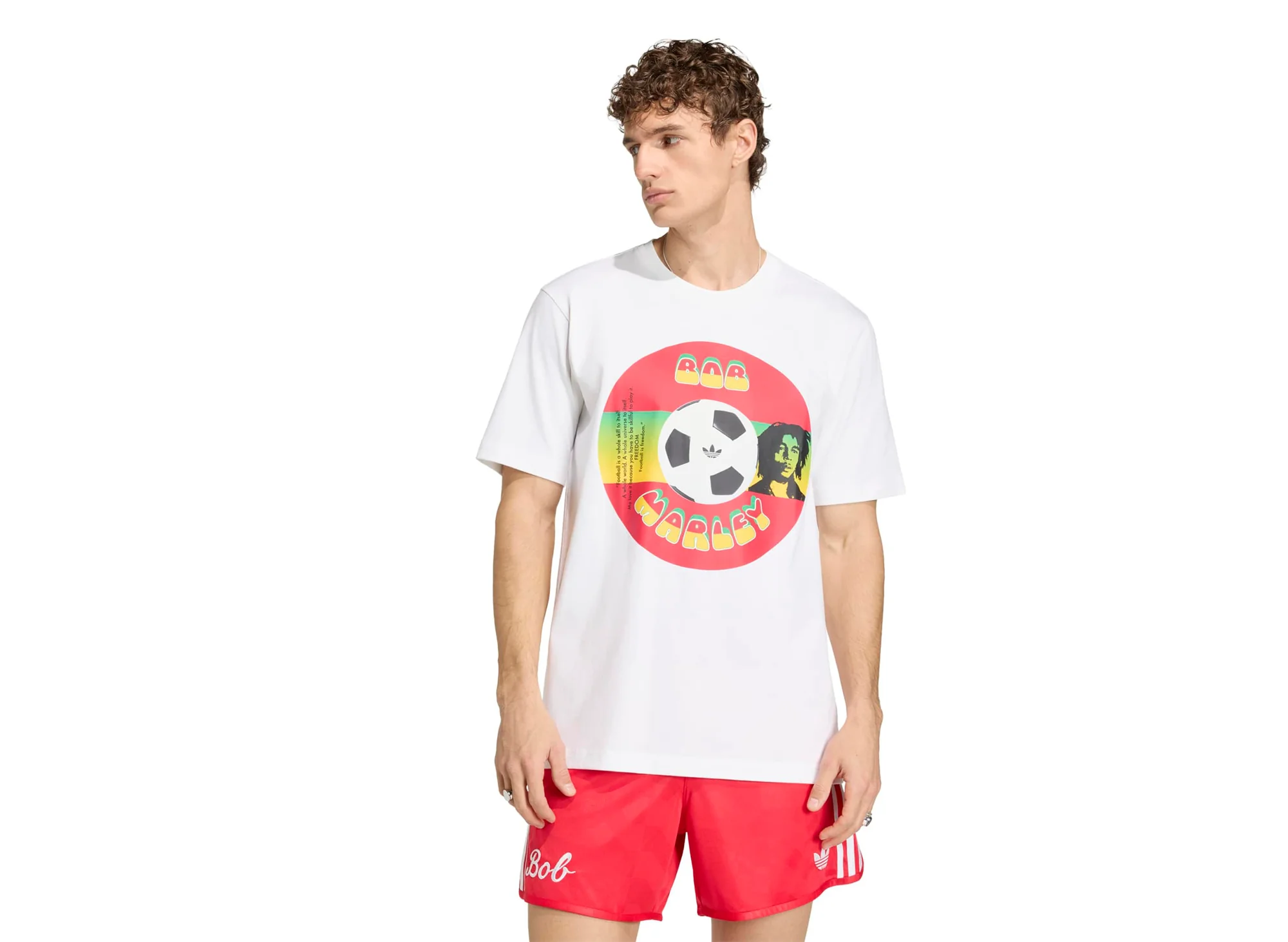 Adidas Bob Marley OG Tee in White - Image 2