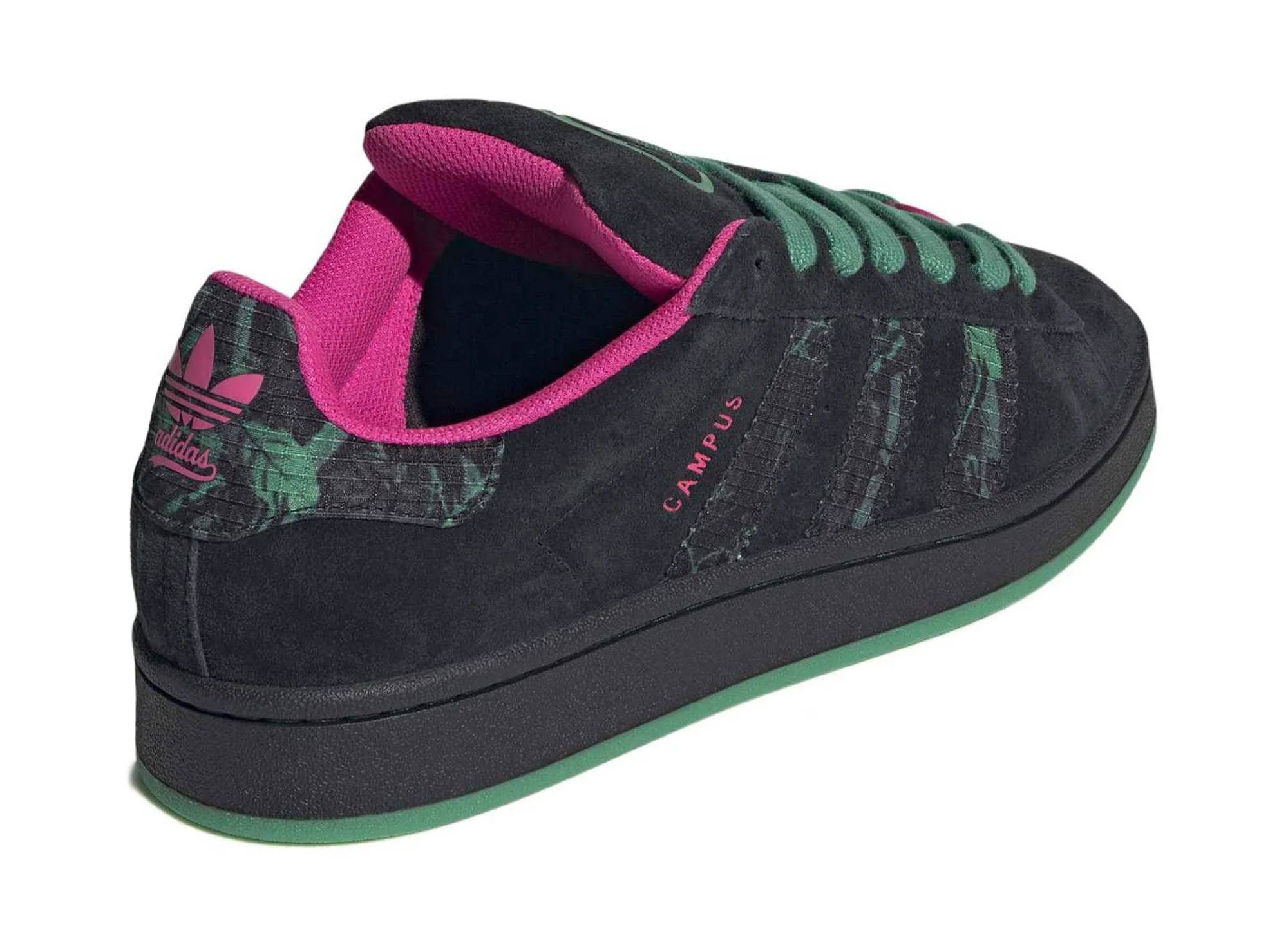 Adidas Campus 00s in Core Black / Semi Court Green - Image 2