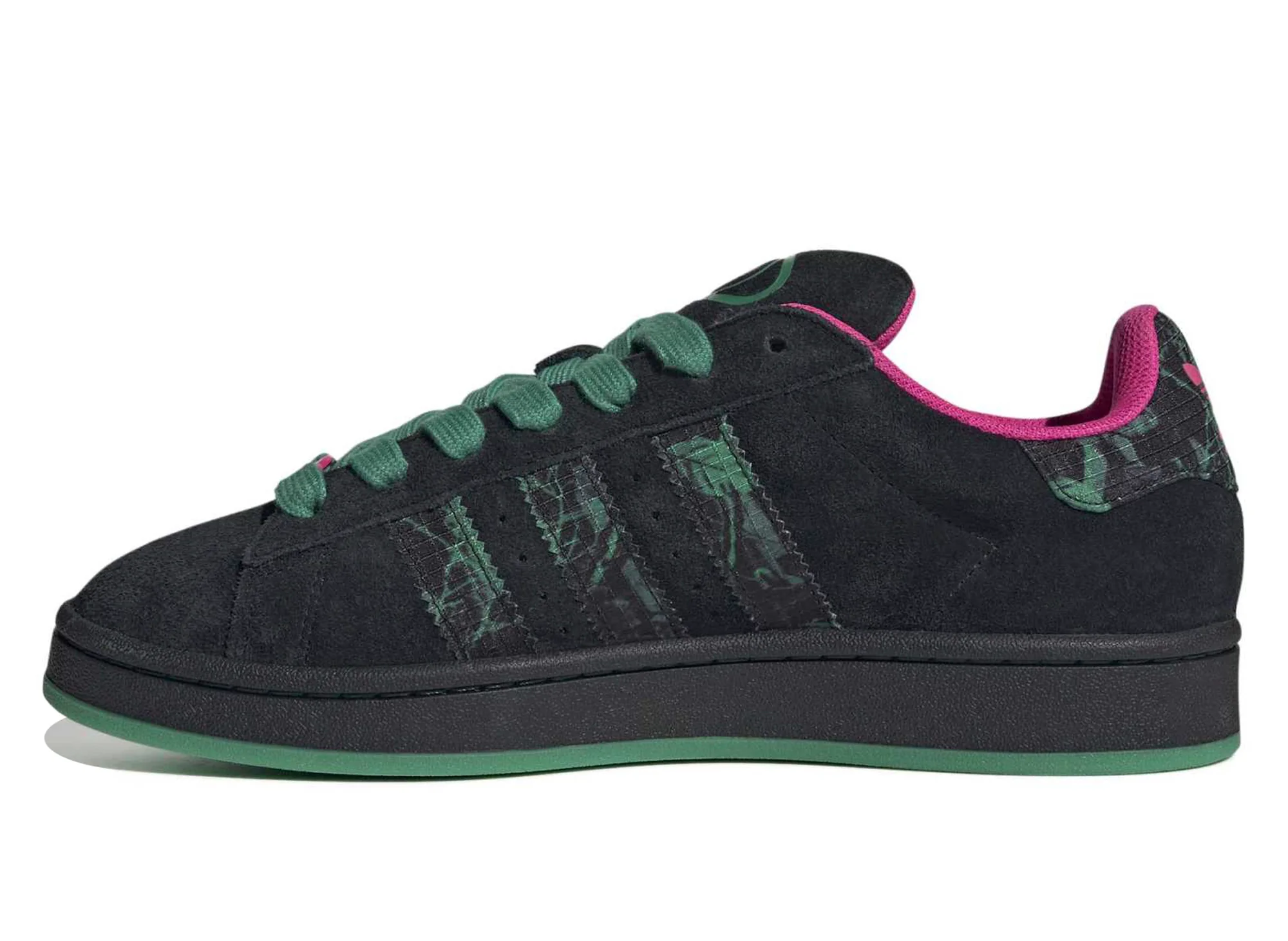 Adidas Campus 00s in Core Black / Semi Court Green - Image 3