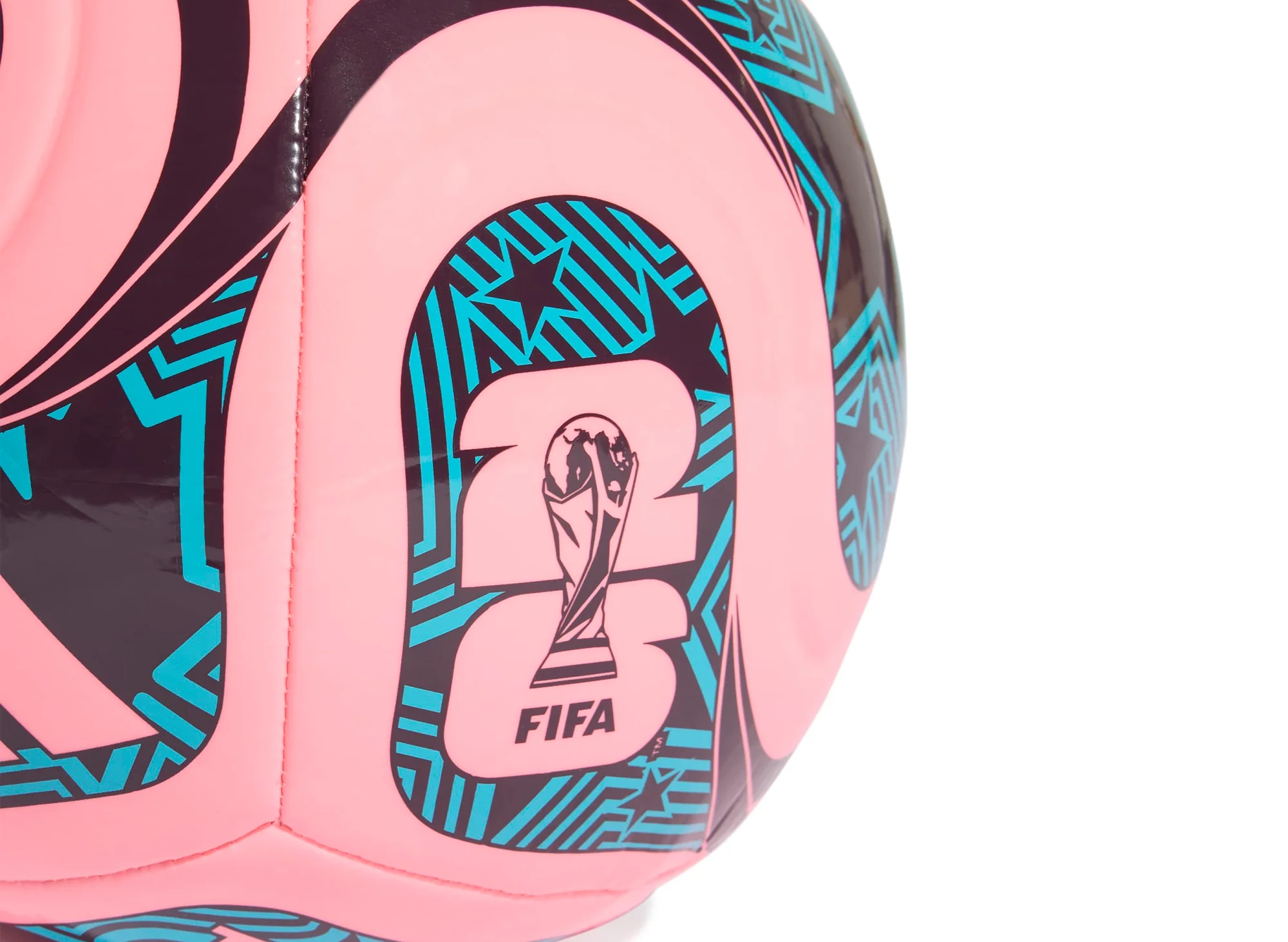 Adidas Fifa World Cup Trionda Club Ball in Beam Pink / Teal - Image 3