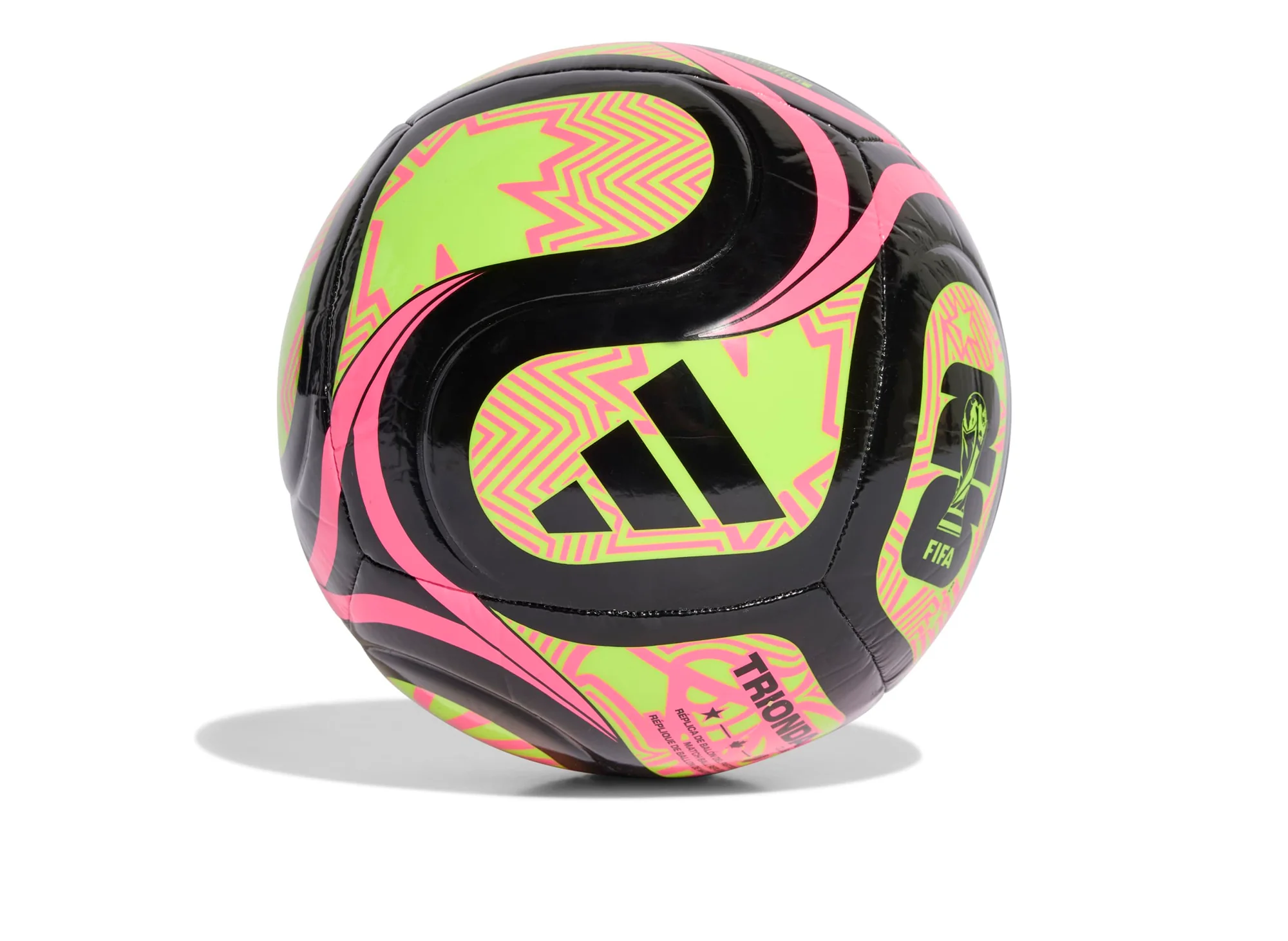 Adidas Fifa World Cup Trionda Club Ball in Black / Lucid Lemon - Image 2