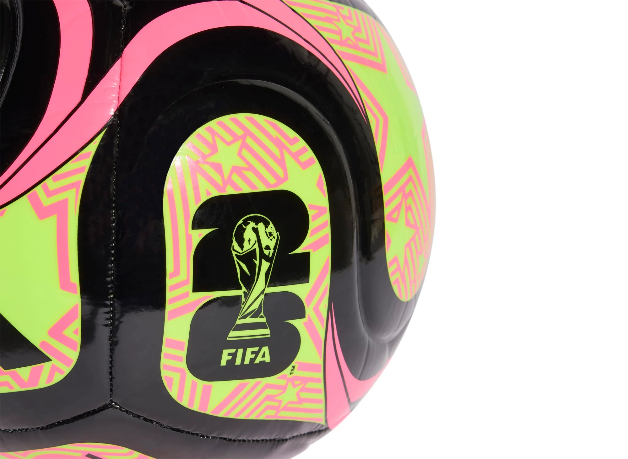 Adidas Fifa World Cup Trionda Club Ball in Black / Lucid Lemon - Image 3