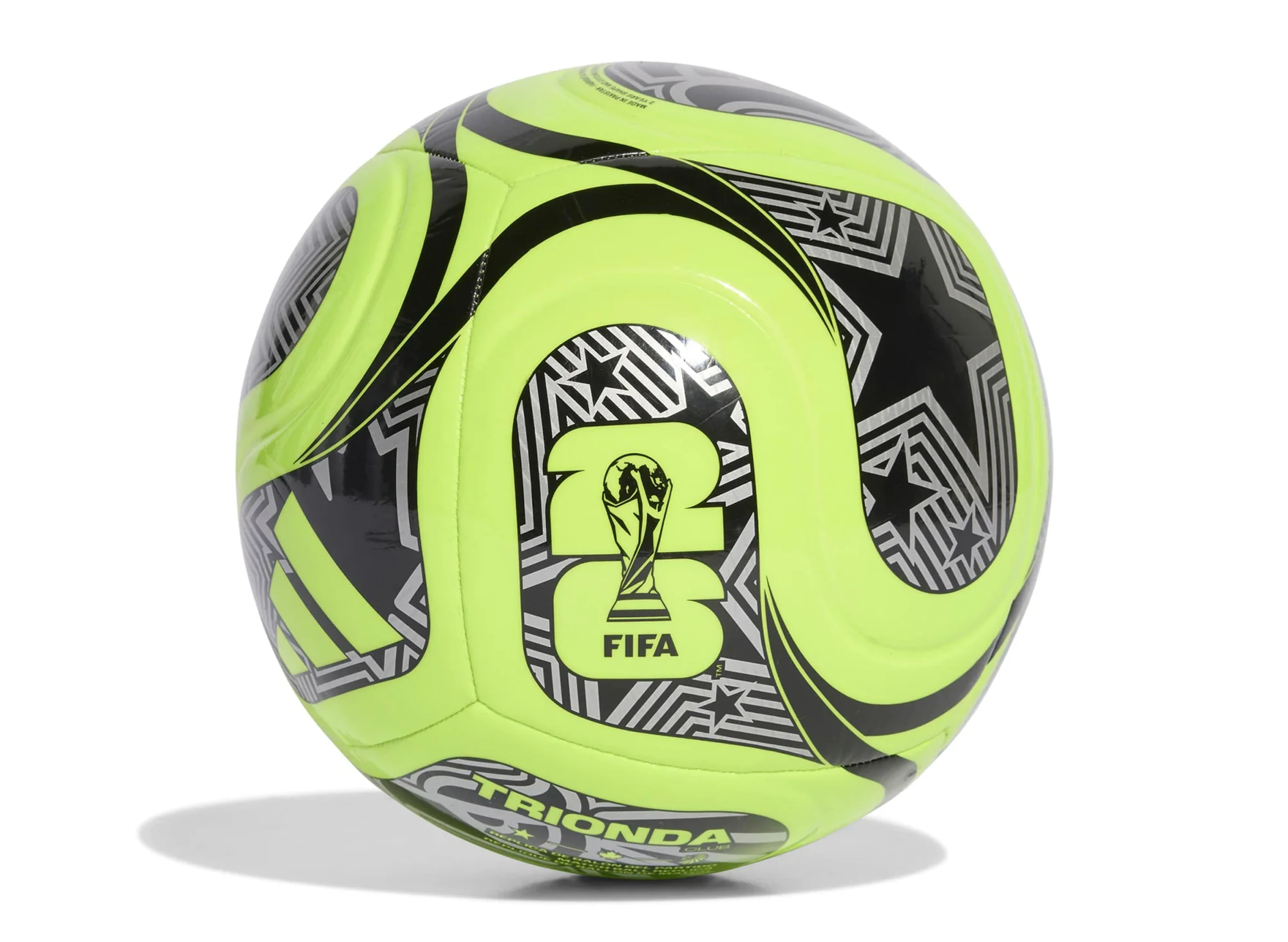 Adidas Fifa World Cup Trionda Club Ball in Lucid Lemon / Black
