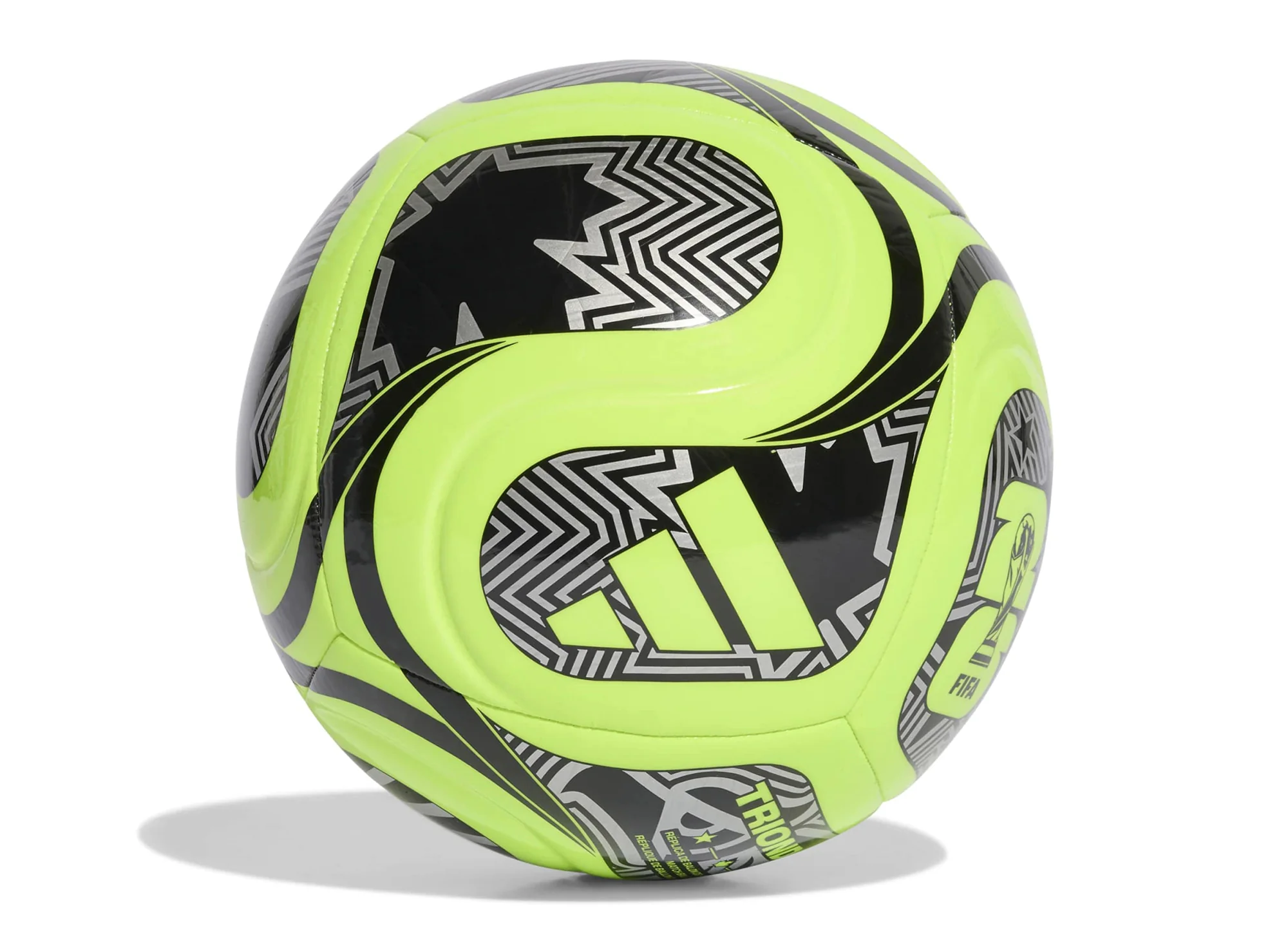 Adidas Fifa World Cup Trionda Club Ball in Lucid Lemon / Black - Image 2