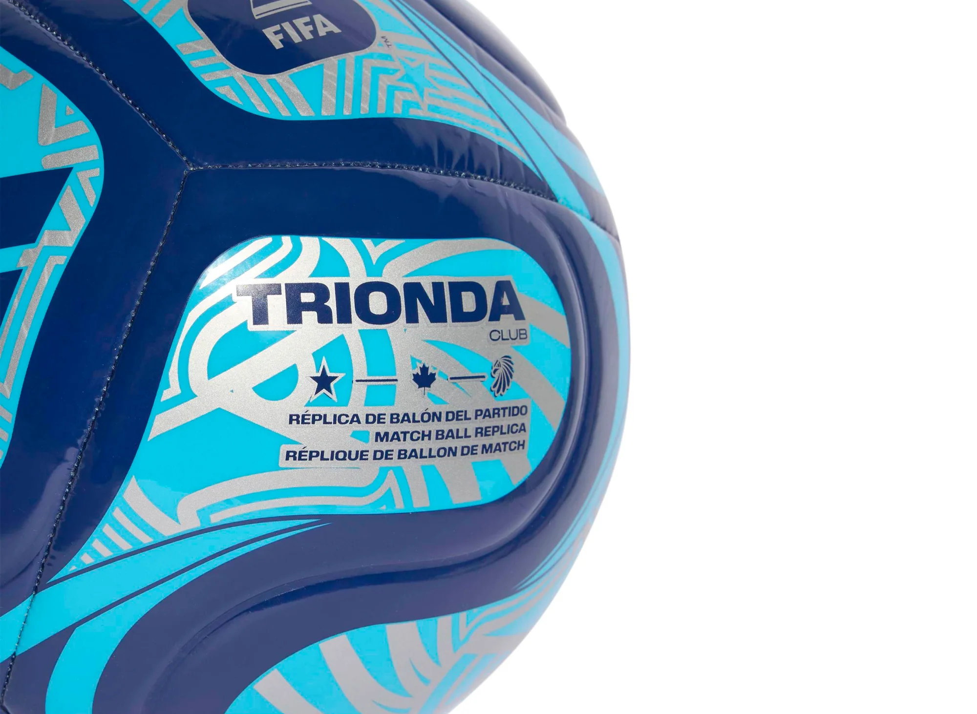 Adidas Fifa World Cup Trionda Club Ball in Night Indigo / Blue - Image 3