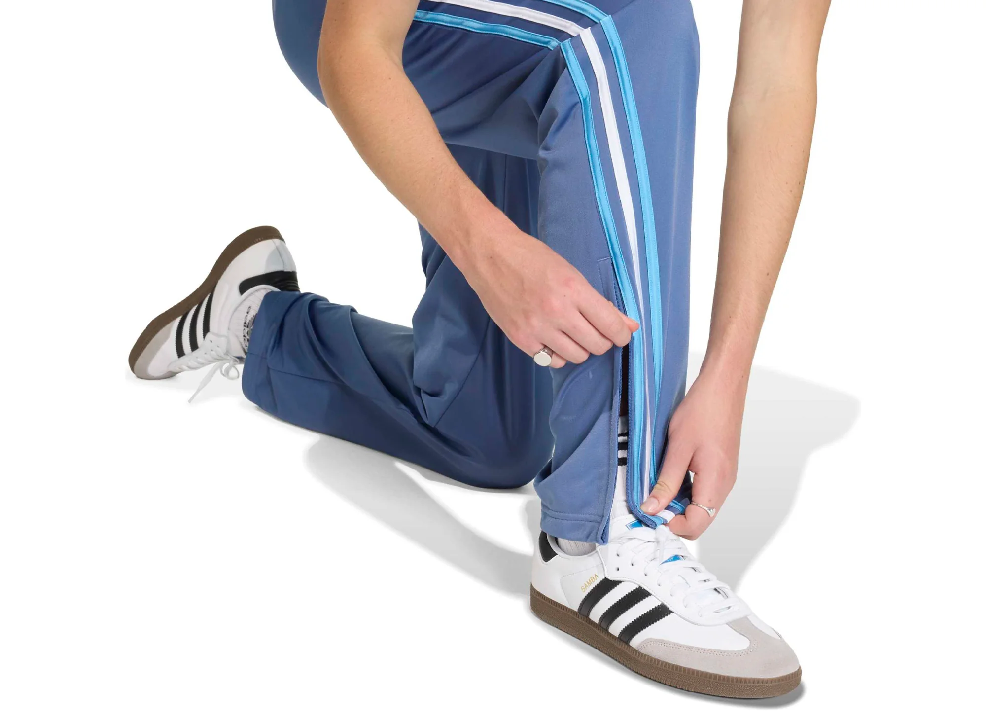 Adidas Firebird Track Pants in 'Crew Blue' - Image 3