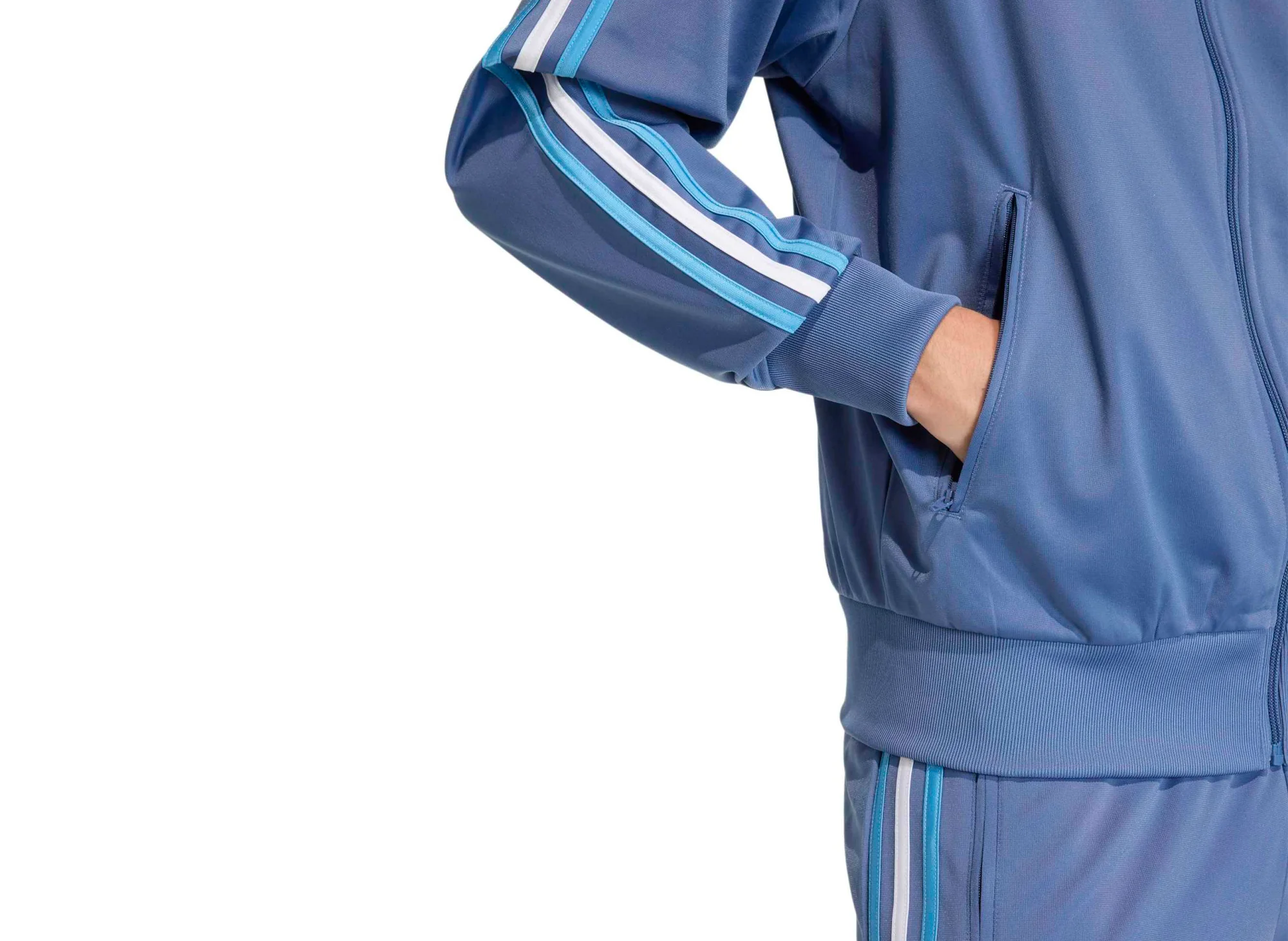 Adidas Firebird Track Top in 'Crew Blue' - Image 2