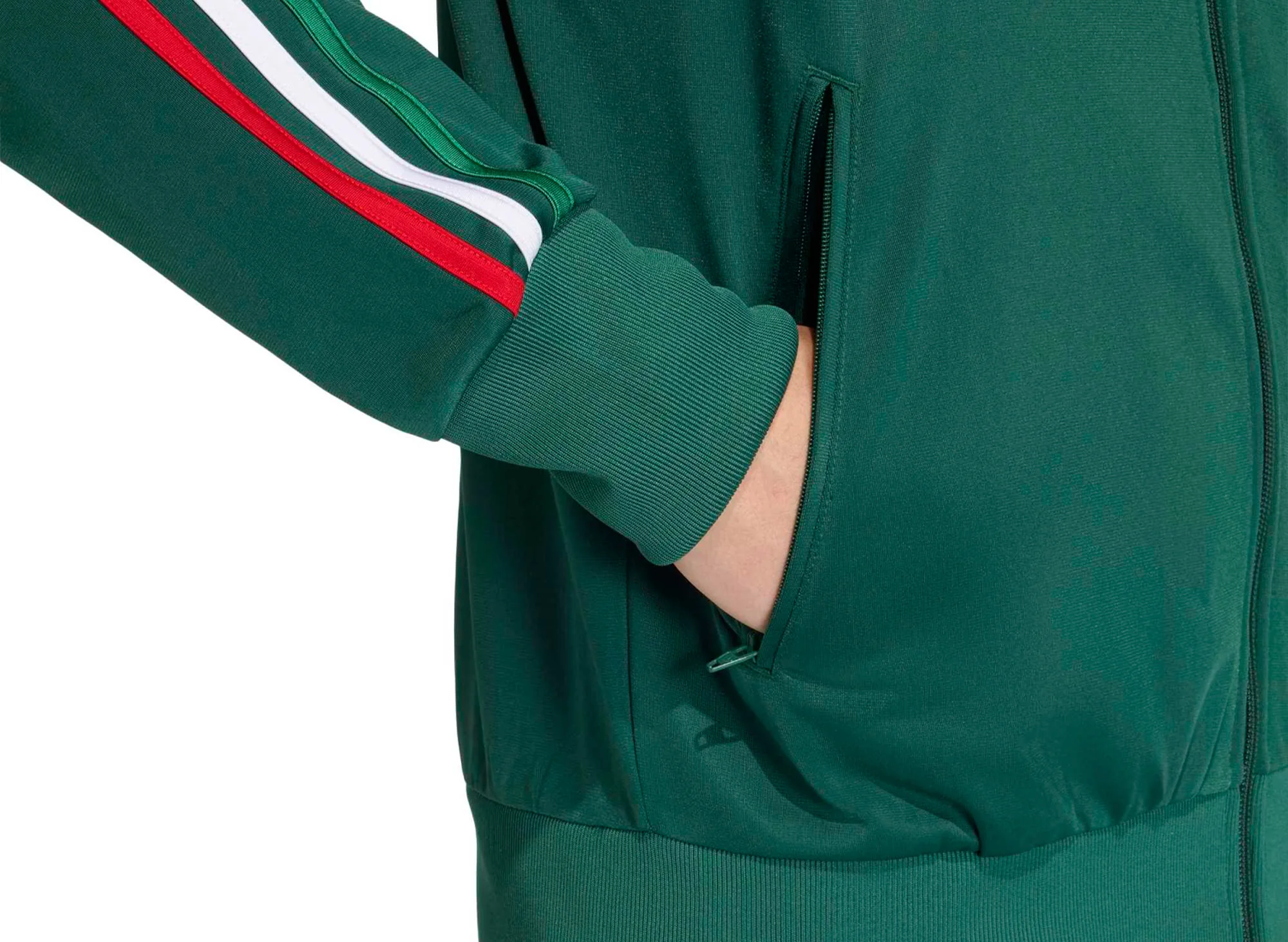 Adidas Firebird Track Top in 'Team Dark Green' - Image 2