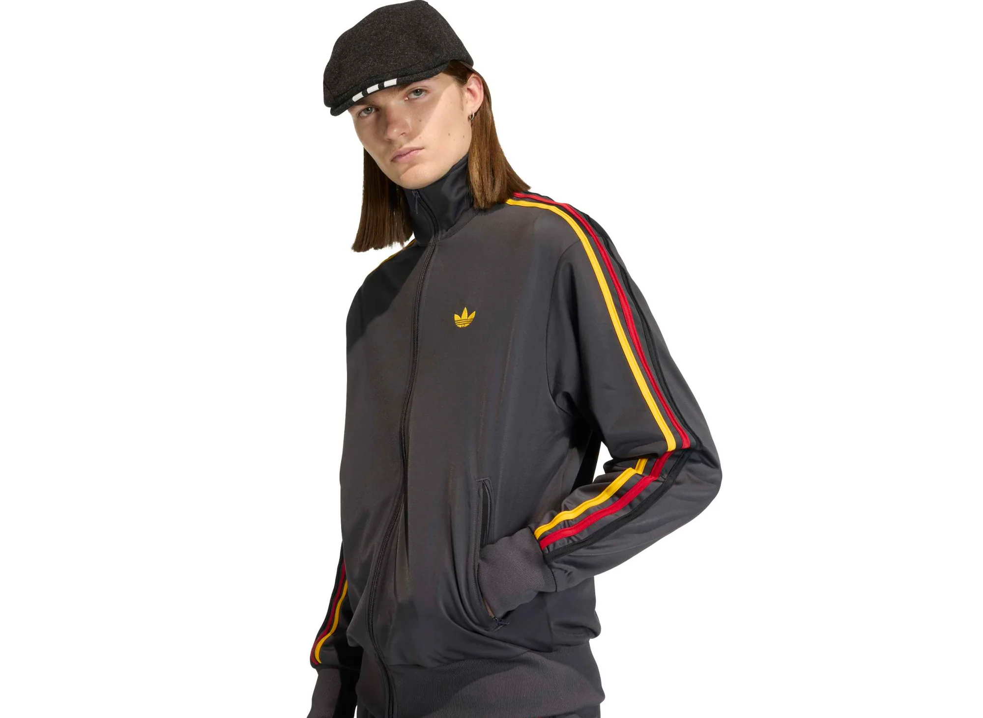 Adidas Firebird Track Top in 'Utility Black' - Image 2