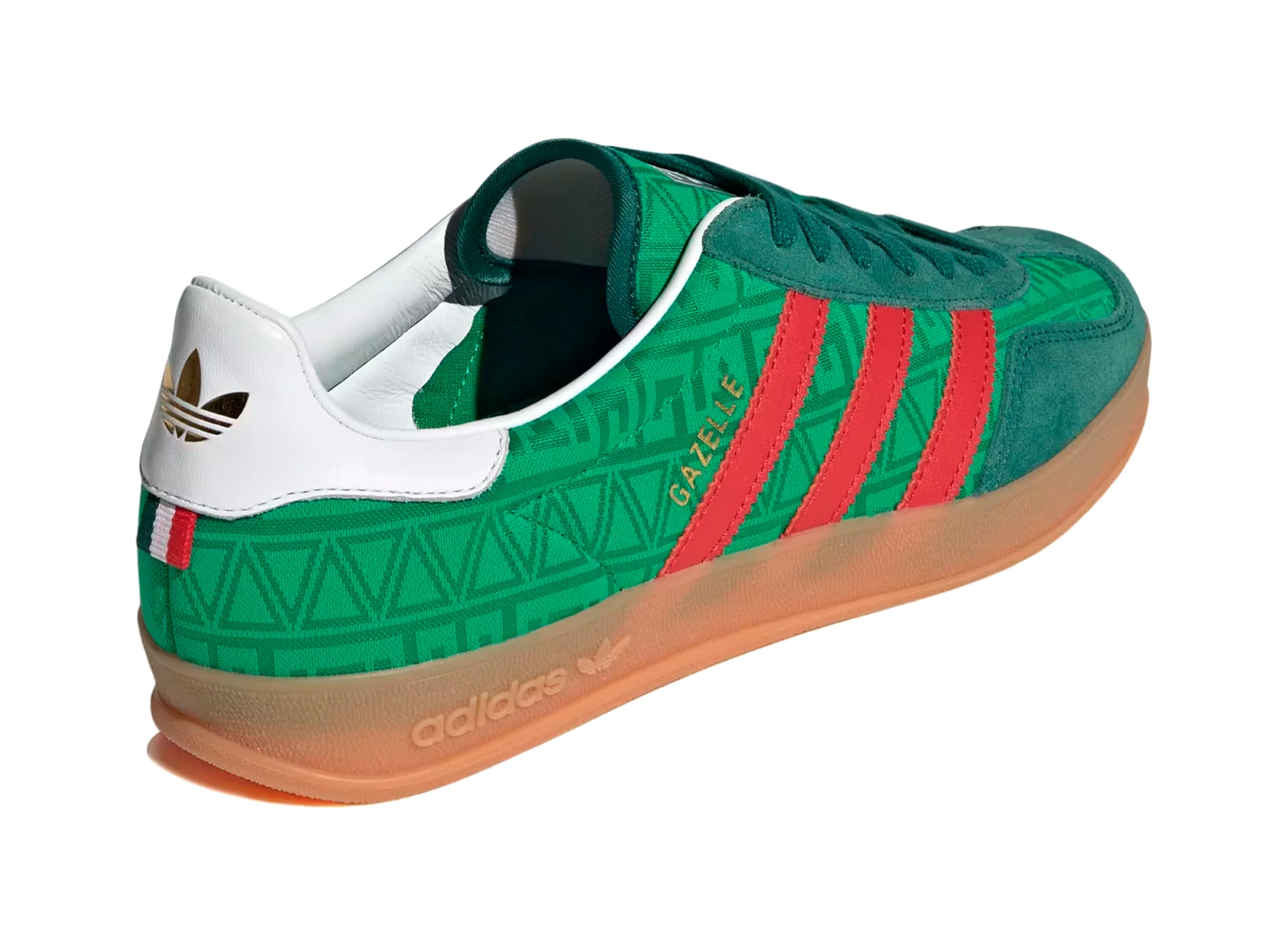 Adidas Gazelle Indoor Bringback Pack 'Mexico' in Green / Better Scarlet - Image 2