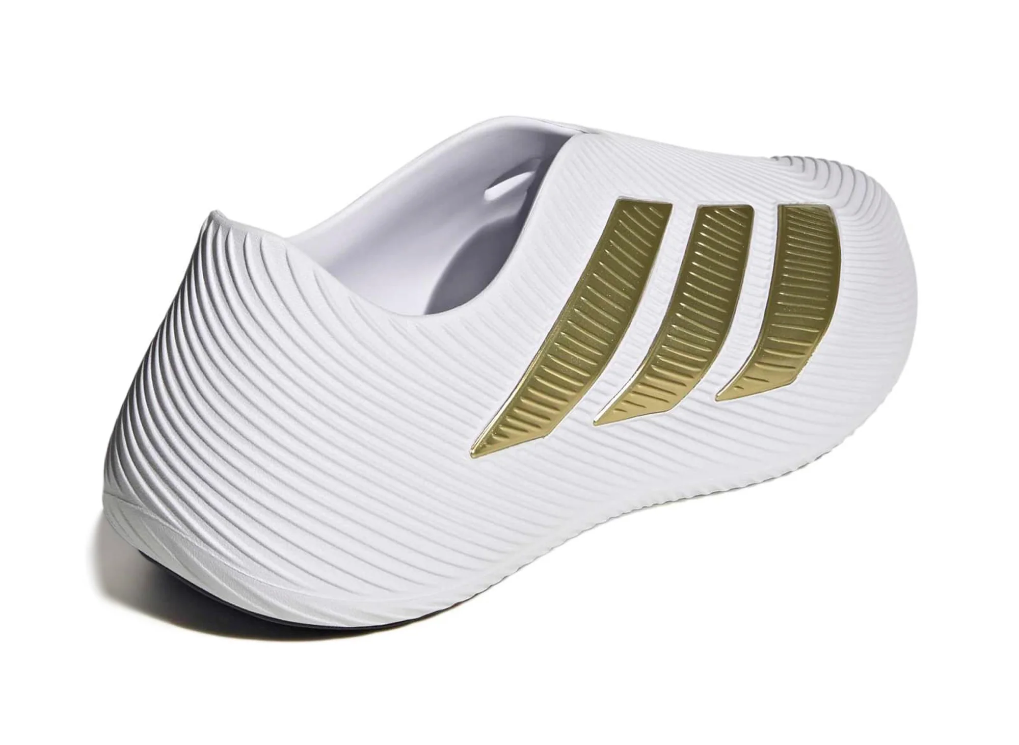 Adidas Purechill Slides in White / Gold Metallic - Image 2