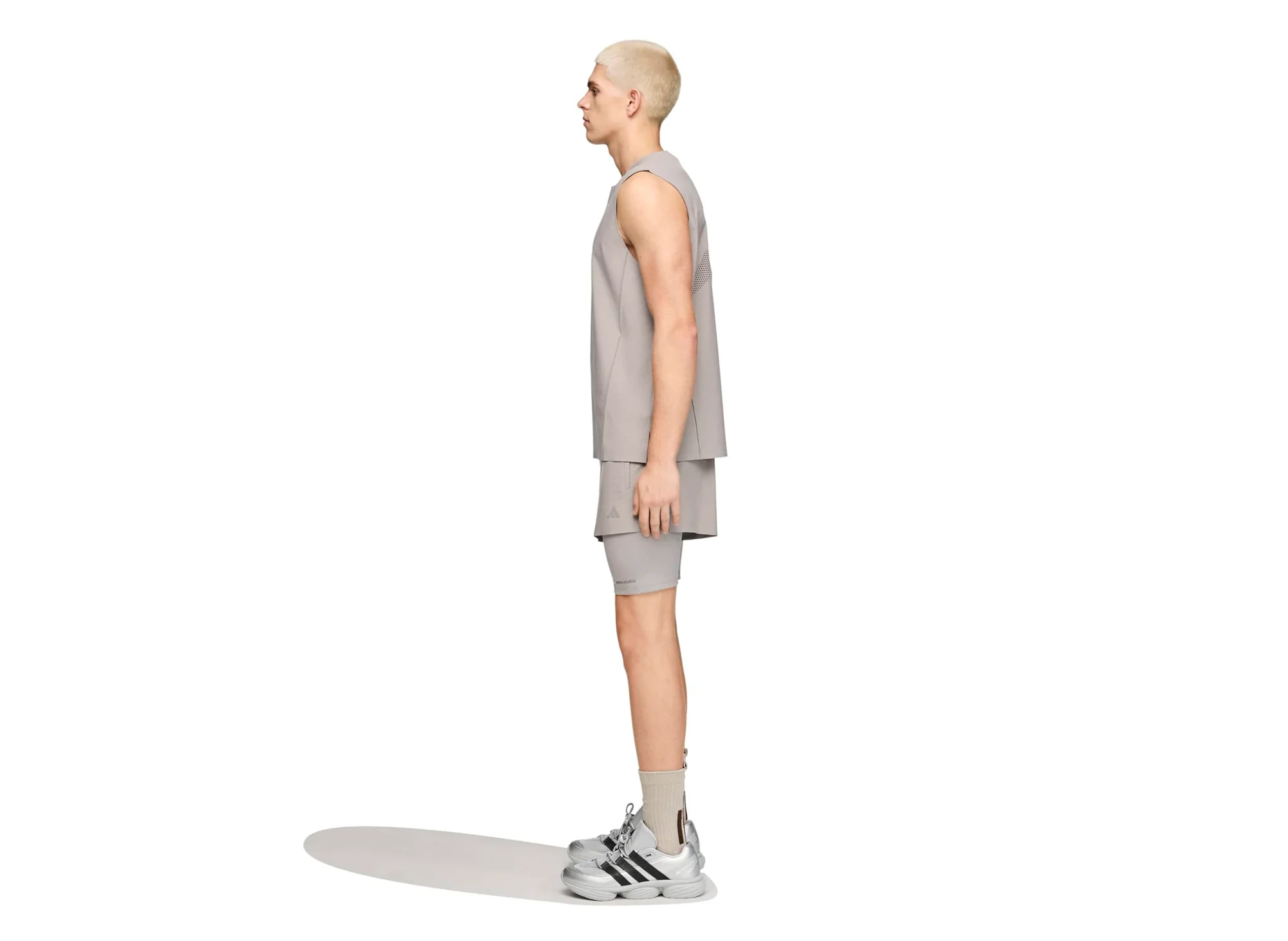 Adidas x Entire Studios D4T 2in1 Short in Dove Grey - Image 2