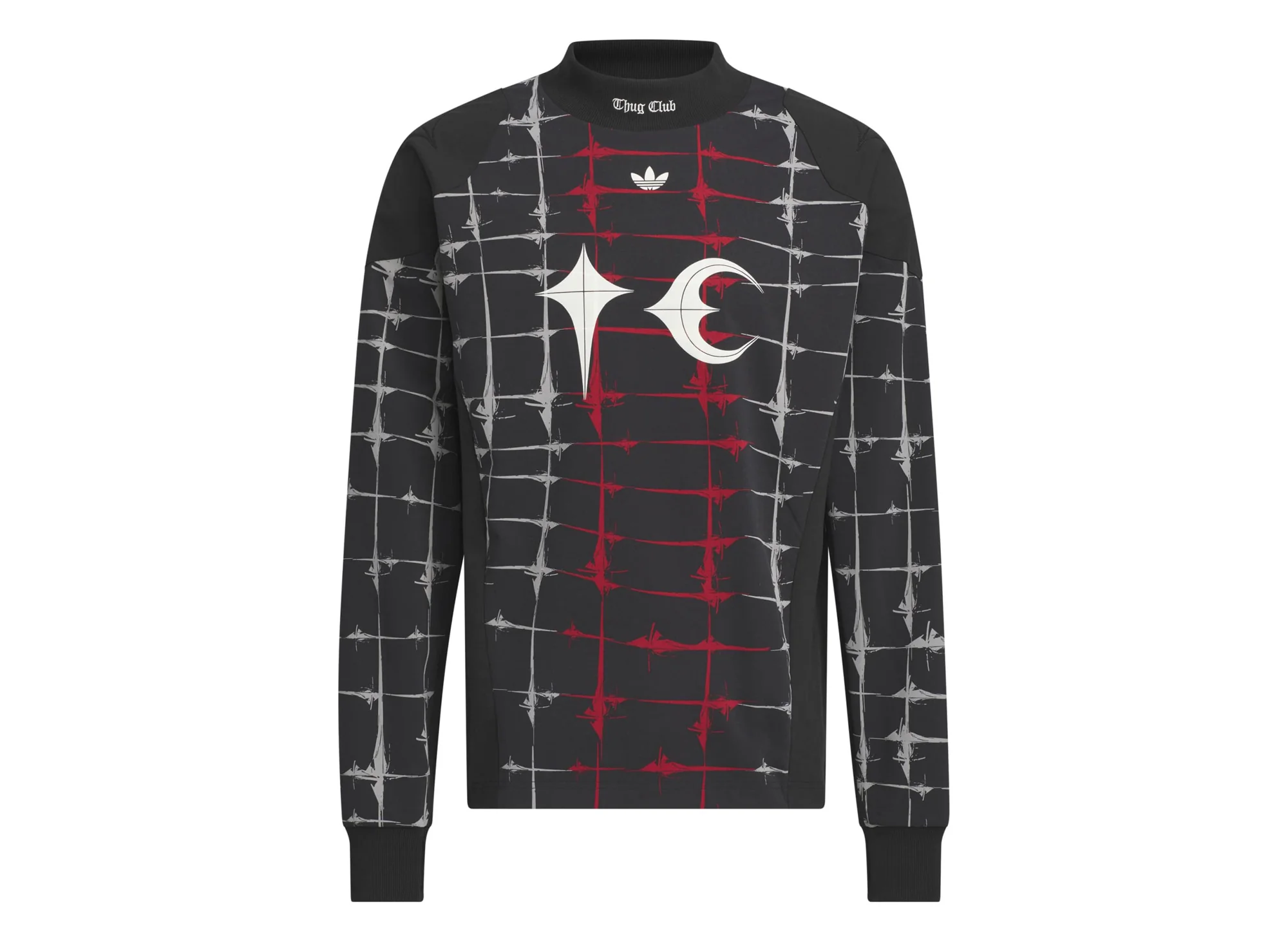 Adidas x Thug Club Goalie Long Sleeve T-Shirt in Black - Image 3