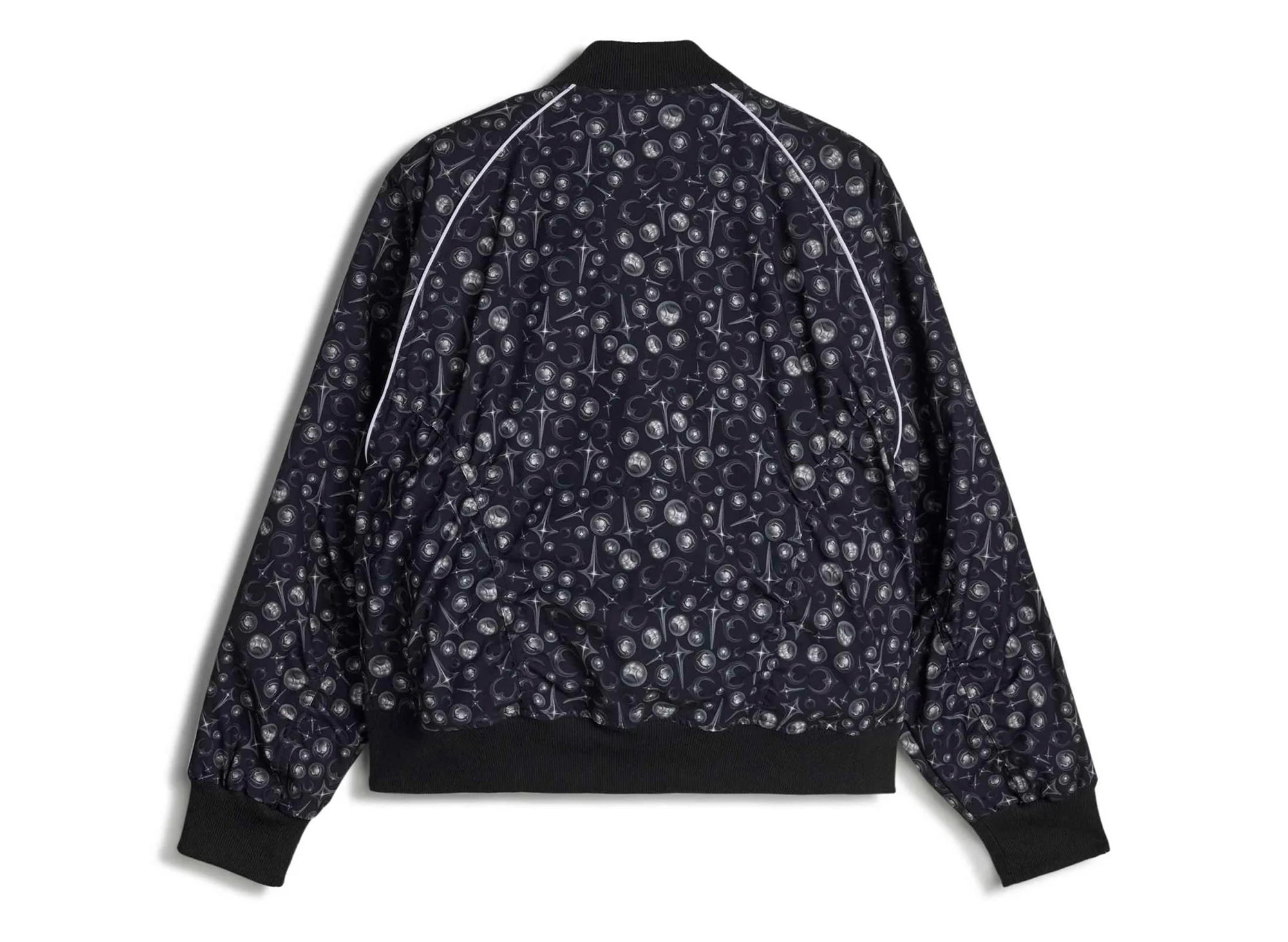 Adidas x Thug Club Short Sleeve Track Jacket in Black / White - Image 2