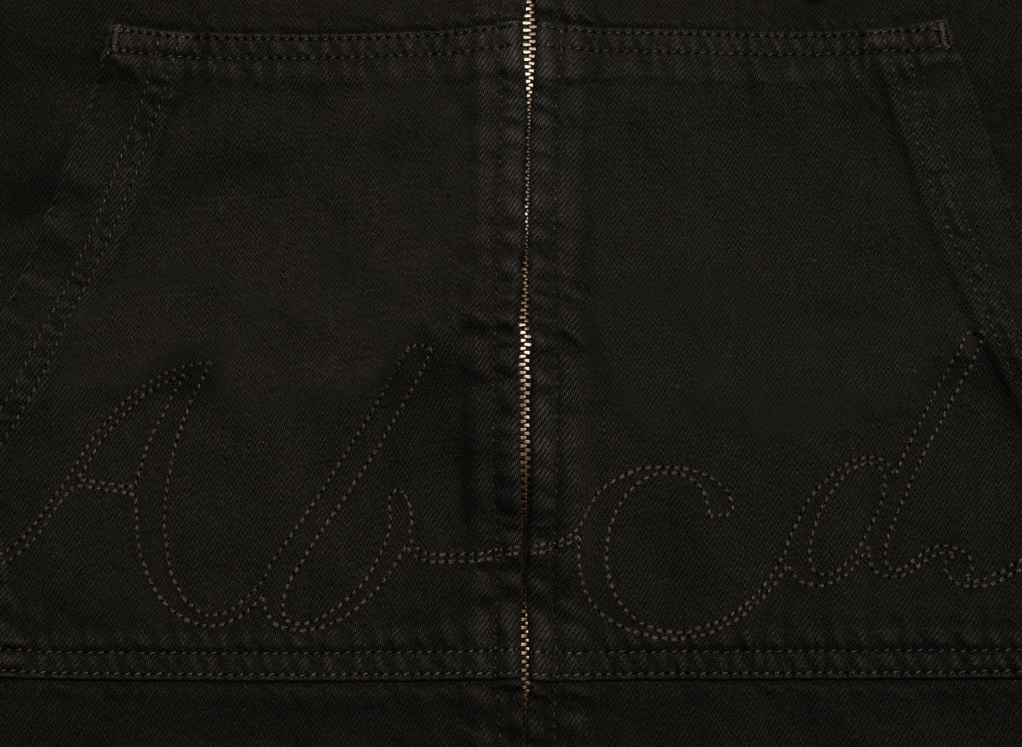 Advisory Board Crystals Abcd. Denim Hoodie Jacket in Black - Image 2