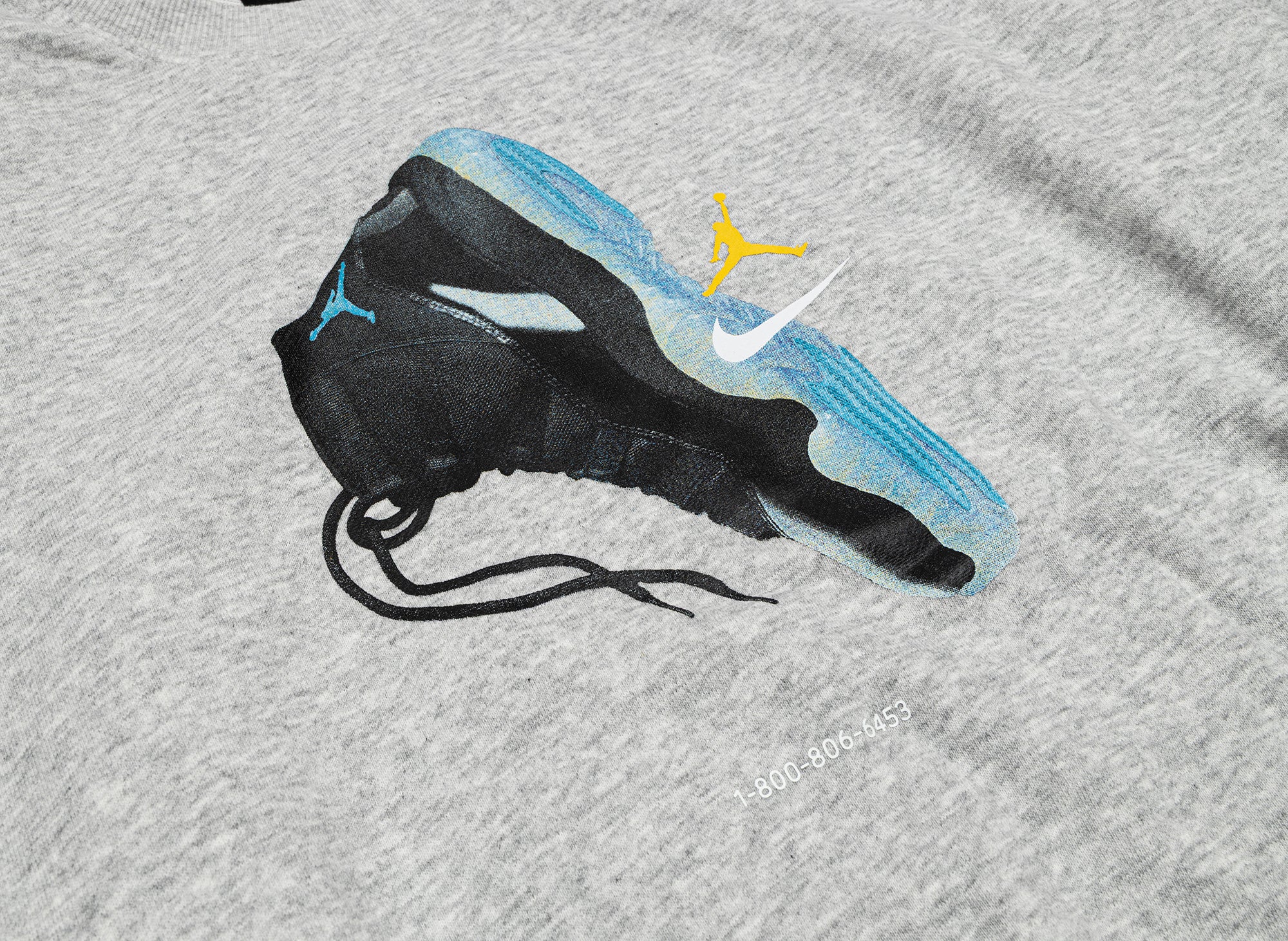 Air Jordan Brooklyn AJ11 Fleece Crew in Heather Grey - Image 2