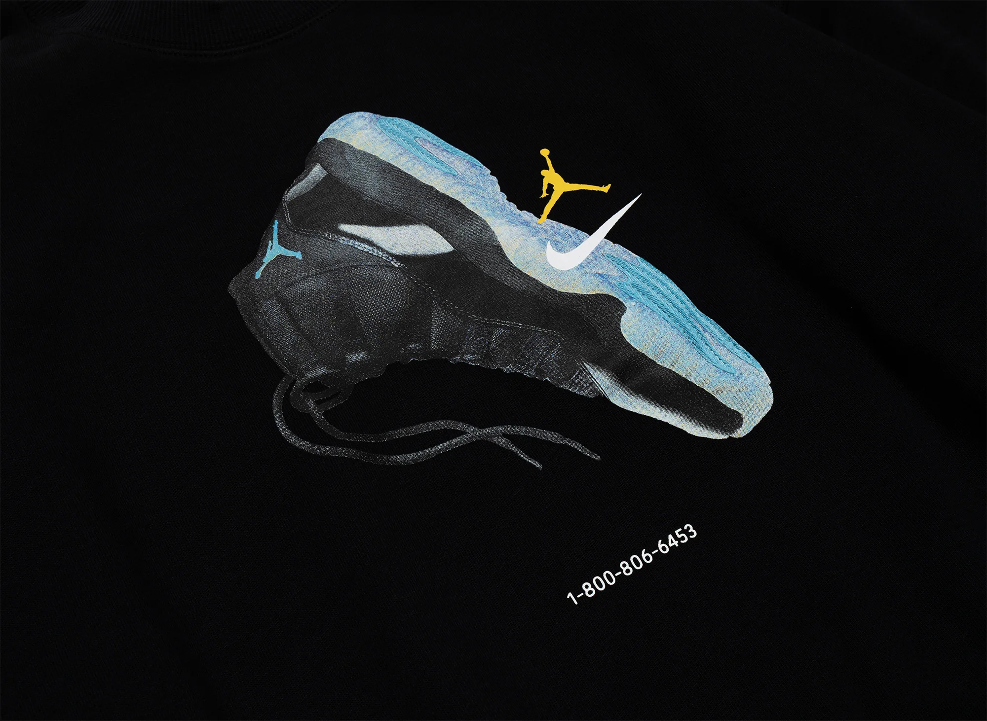 Air Jordan Brooklyn AJ11 Fleece Crew in Black - Image 2