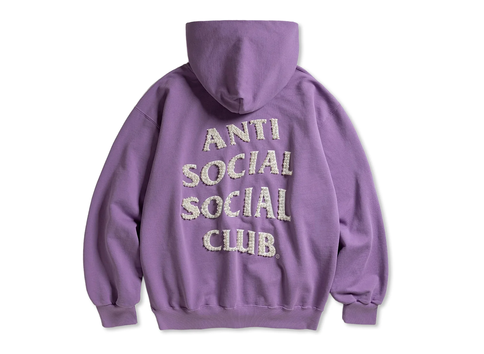 Anti Social Social Club 'Clutching Pearls' Hoodie in Washed Purple - Image 2