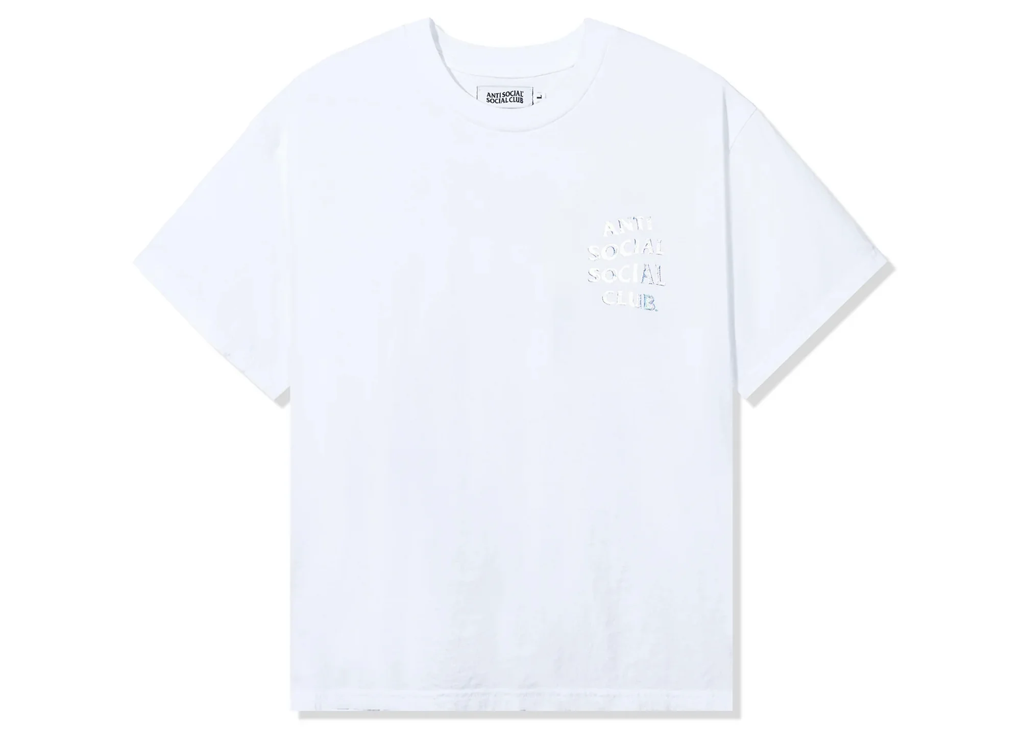 Anti Social Social Club Get Weird Hologram Tee in White - Image 2