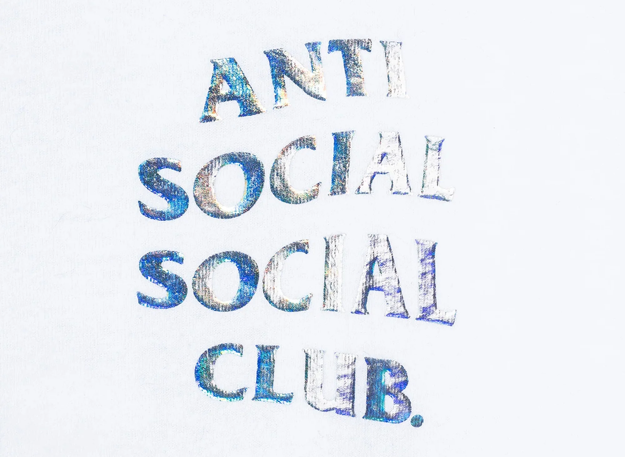 Anti Social Social Club Get Weird Hologram Tee in White - Image 3