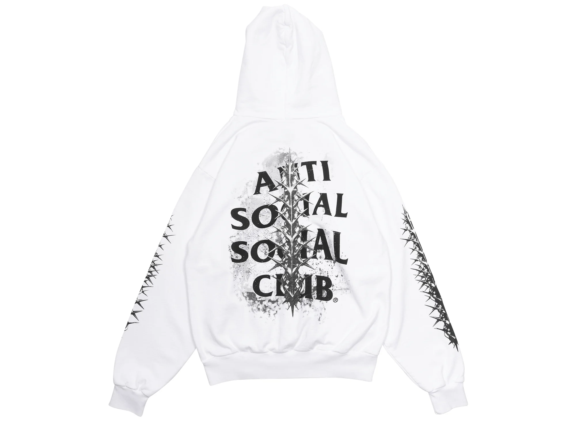 Anti Social Social Club Made in USA Anguish Hoodie in White - Image 2