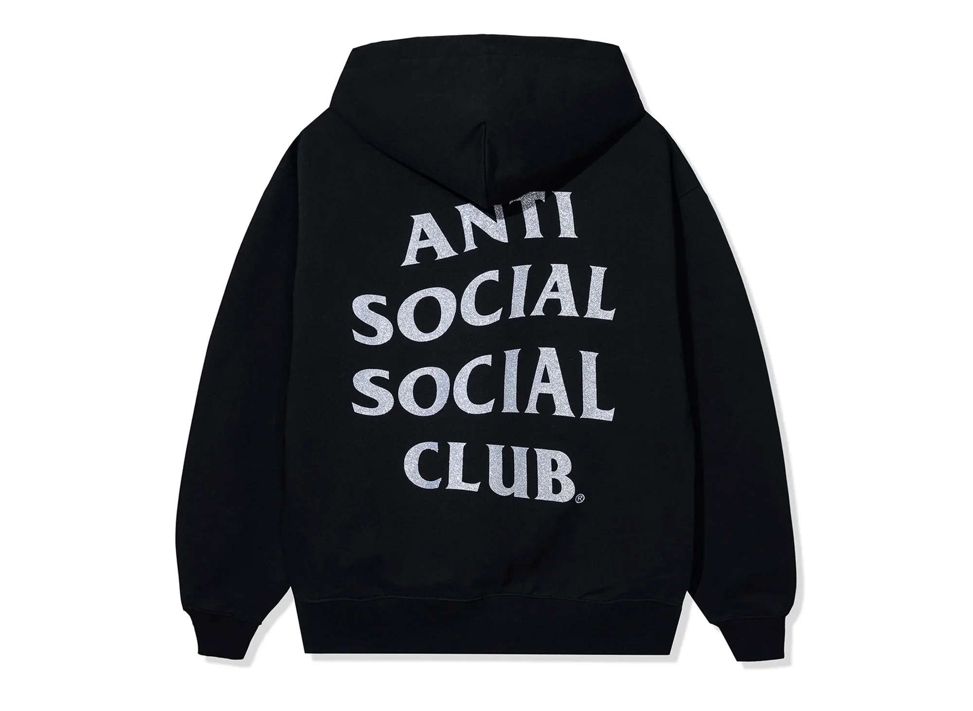 Anti Social Social Club Mind Game Glitter Hoodie in Black - Image 2
