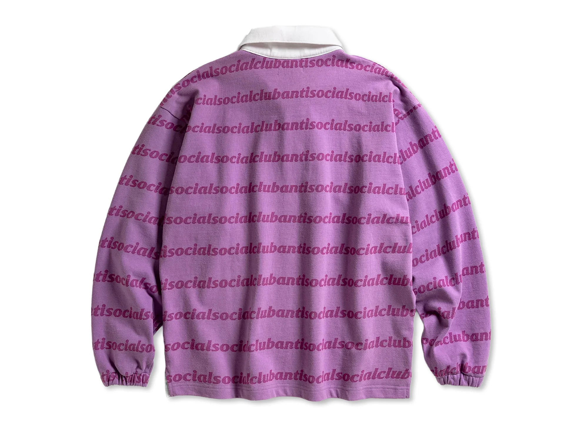 Anti Social Social Club 'Run On' Polo in Purple - Image 2