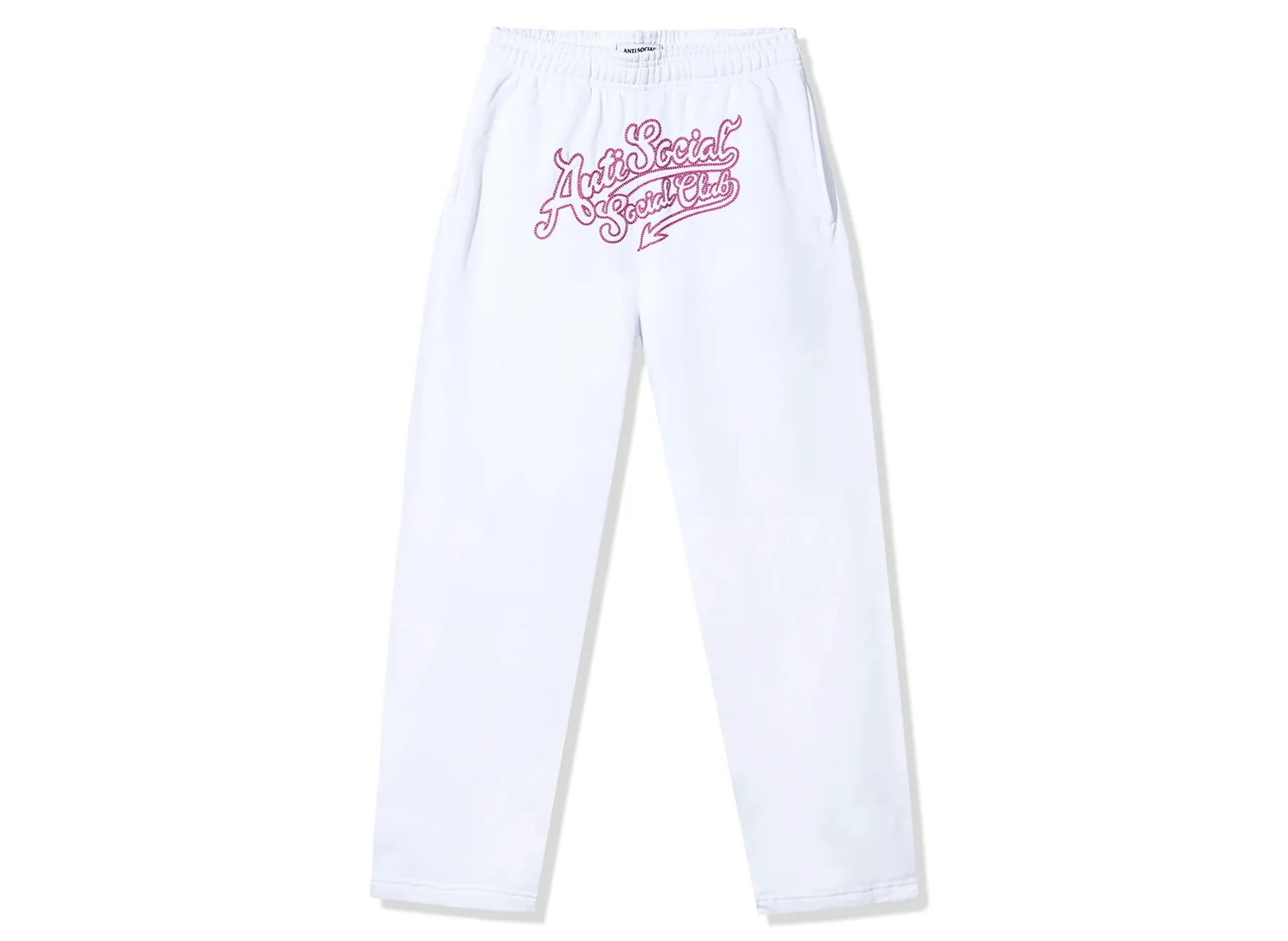 Anti Social Social Club Script Club Sweatpants in White
