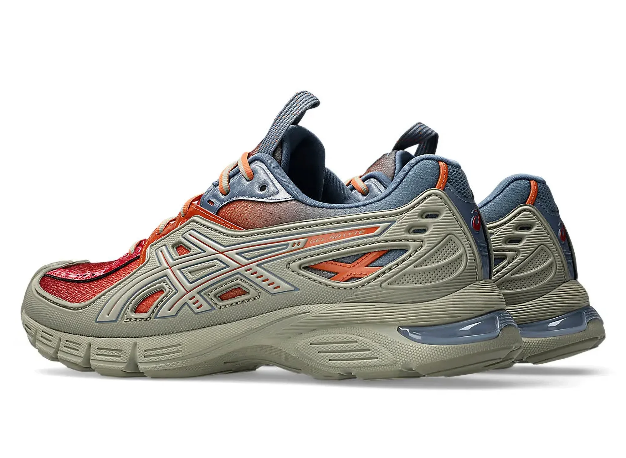 Asics UB13-S Gel-SD-Lyte in 'Olive Grey / Rust Orange' - Image 2