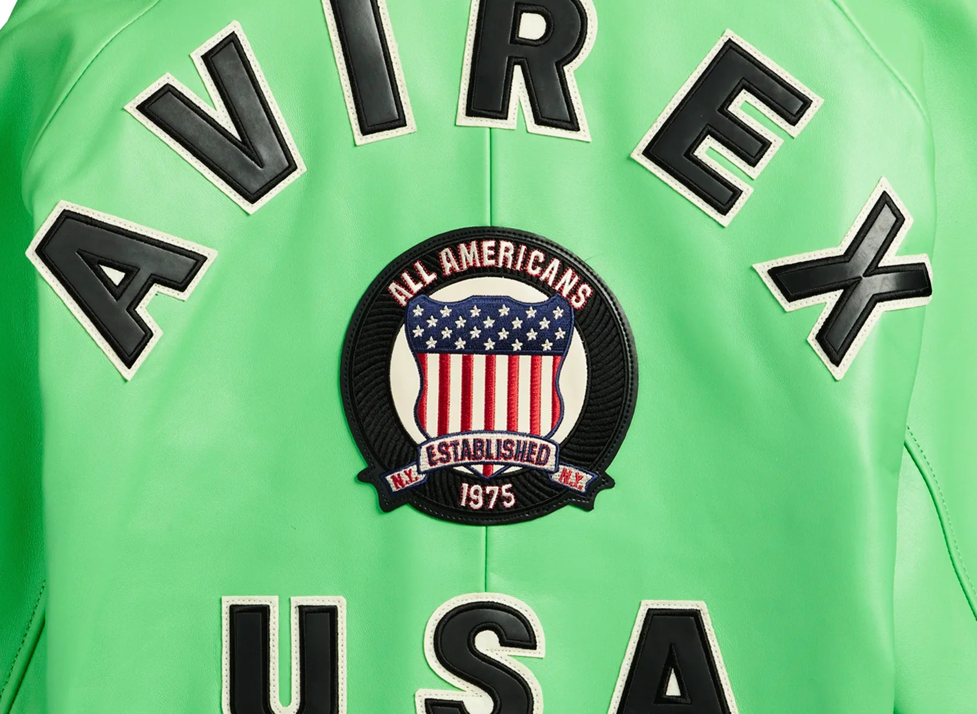 Avirex Fashion Icon Jacket in Lime Green - Image 3