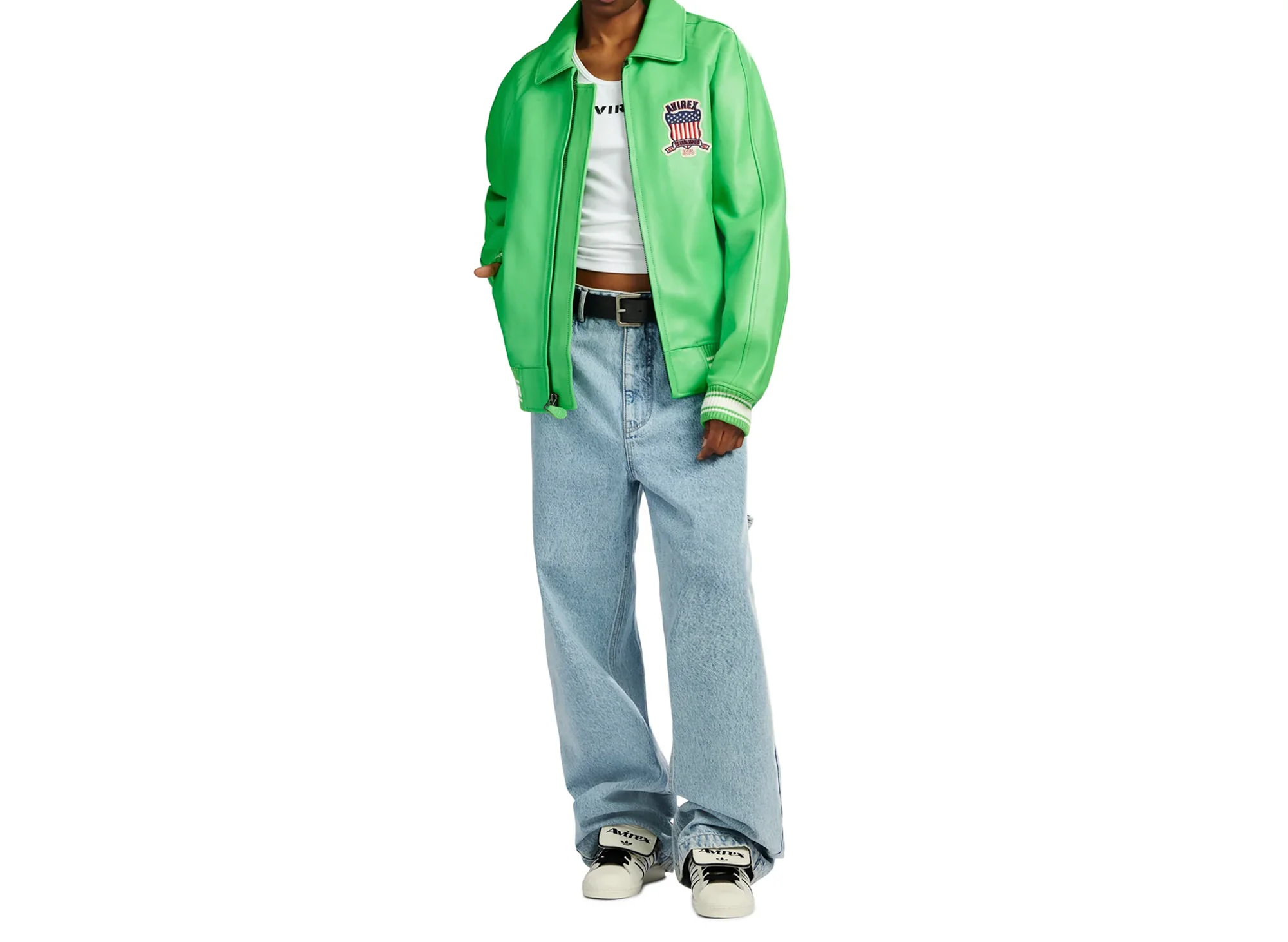 Avirex Fashion Icon Jacket in Lime Green - Image 7
