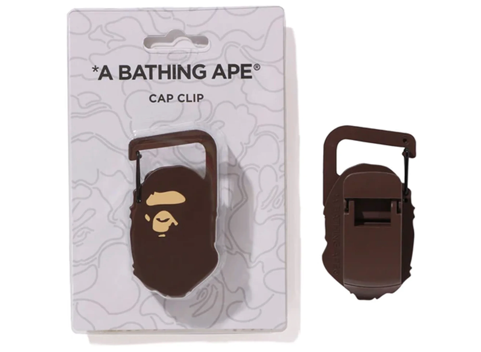 Bape College New Era 59Fifty Low Profile Hat w/ Cap Clip in Beige - Image 2