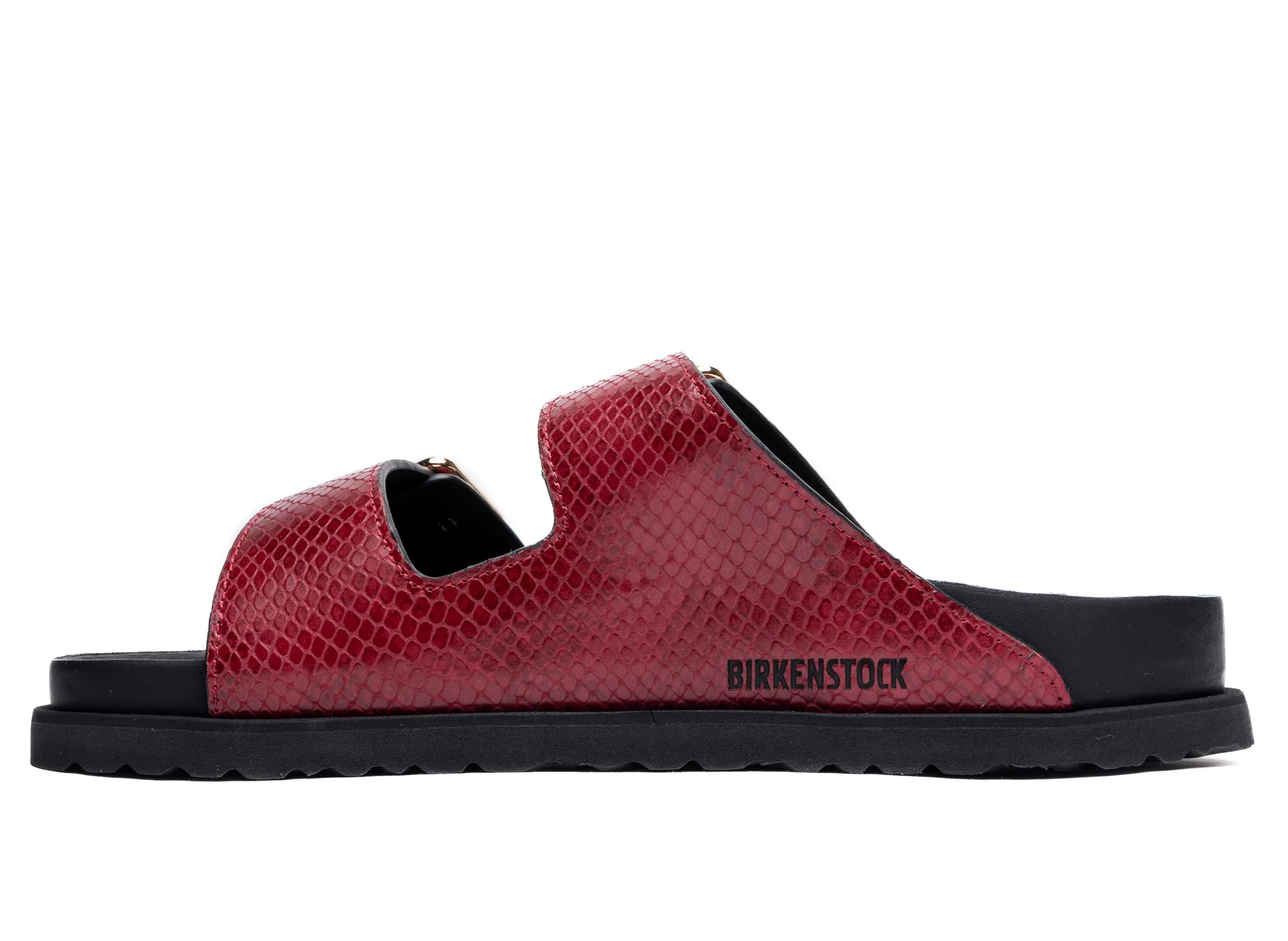 Birkenstock Arizona Lined 1774 in Black/Red - Image 2
