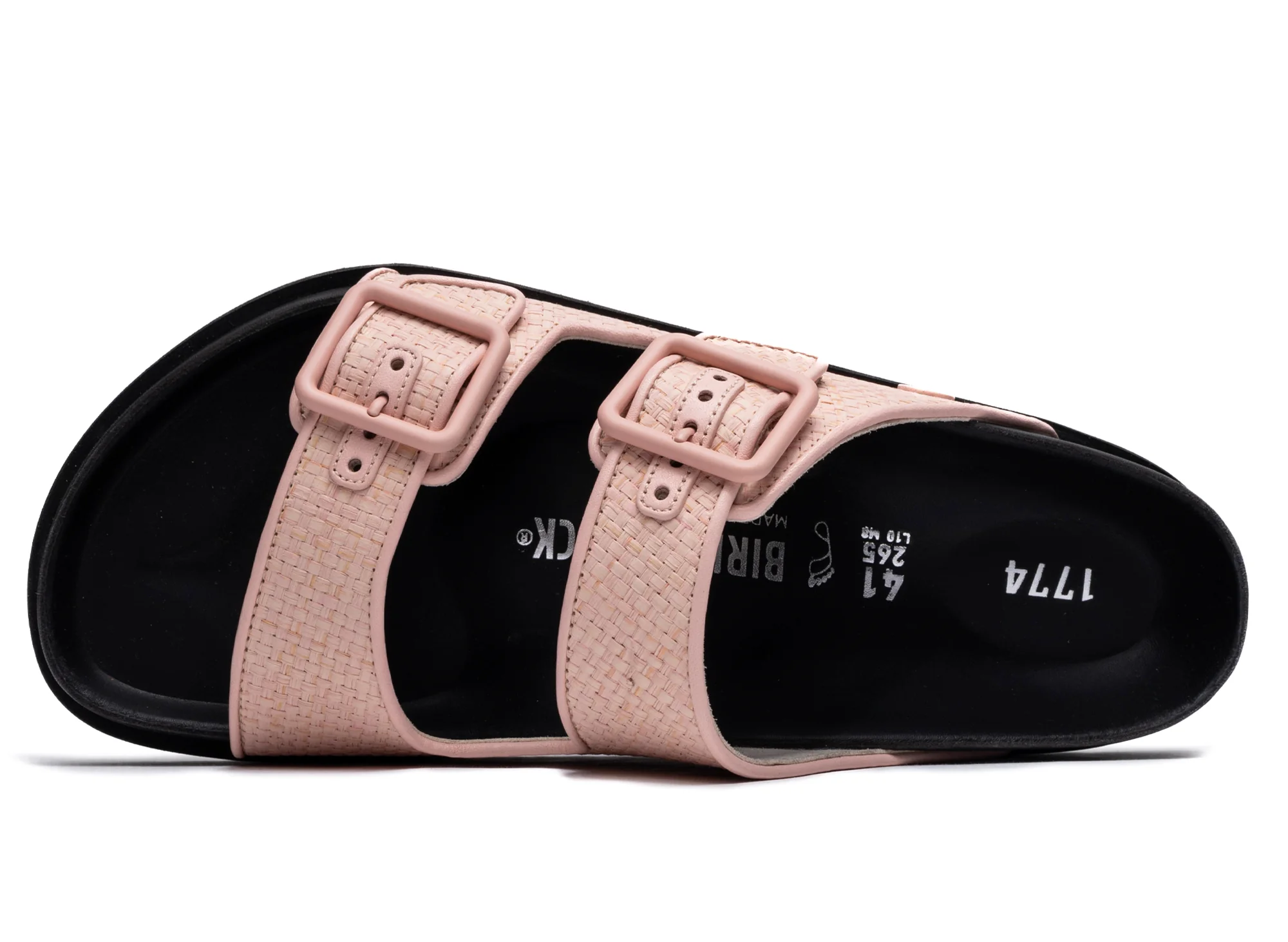 Birkenstock Arizona Raffia Luxe 1774 in Chintz Rose - Image 3