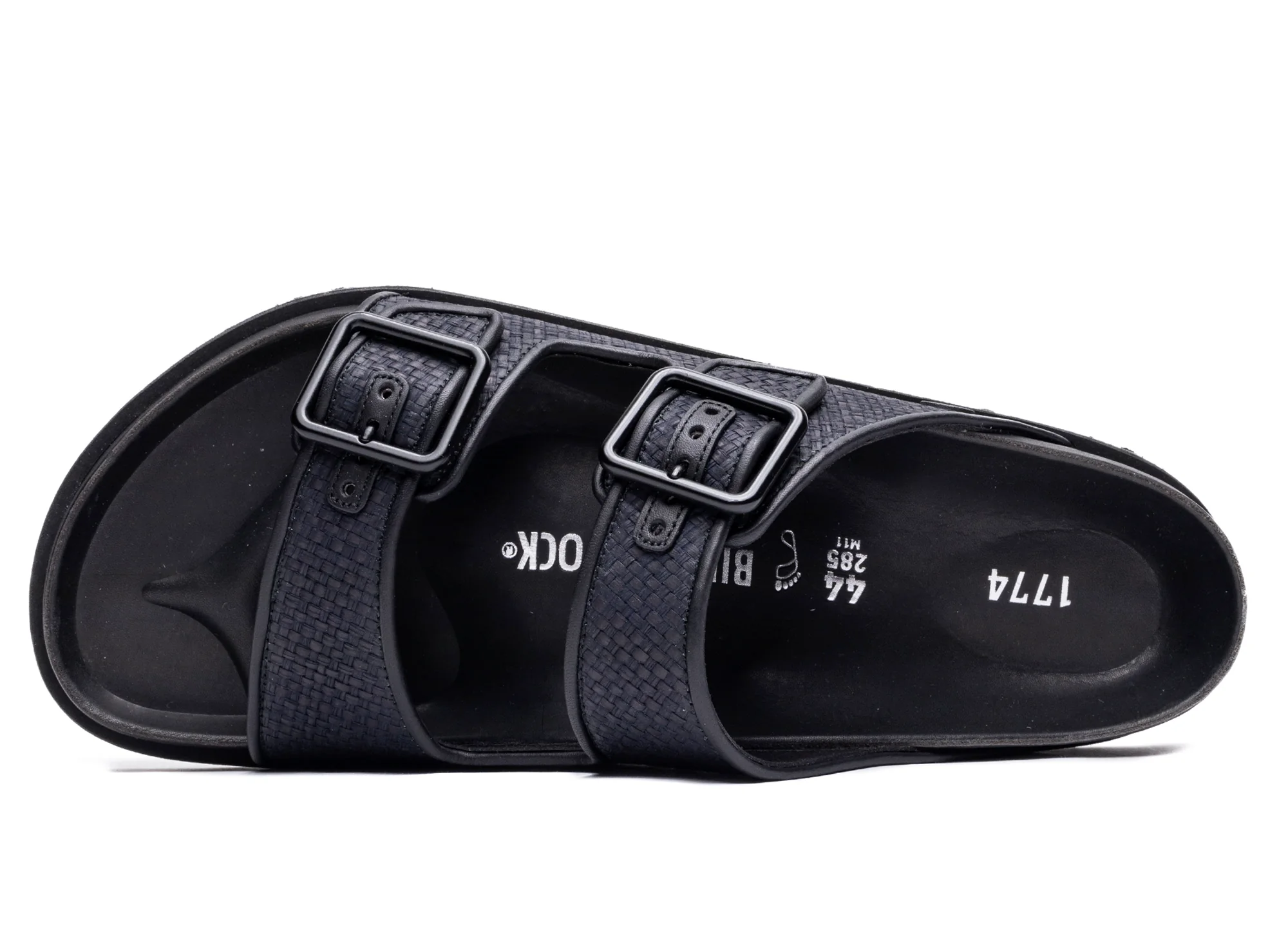 Birkenstock Arizona Raffia Luxe 1774 in Black - Image 3