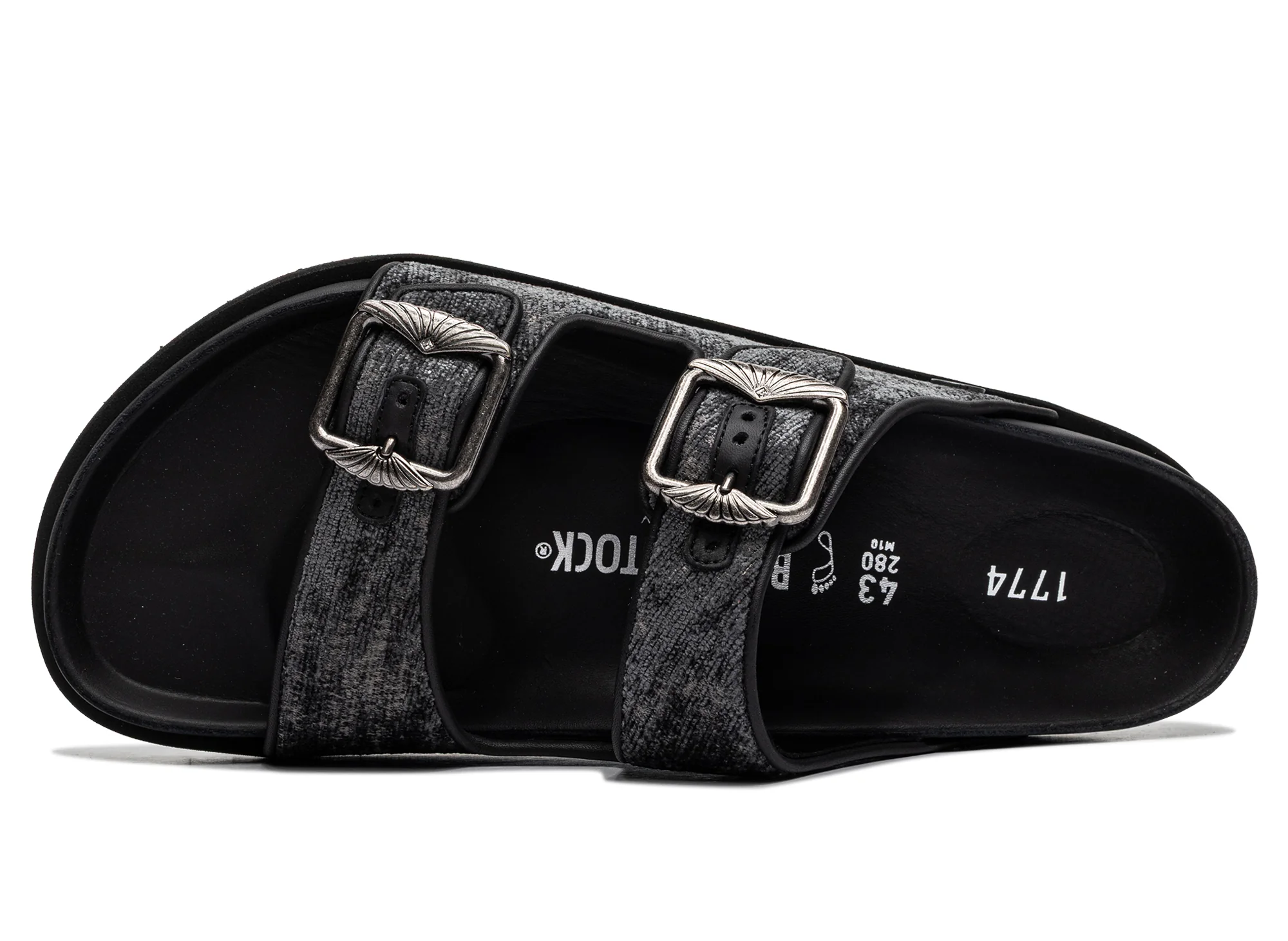 Birkenstock Arizona TEX Aged Velvet Black 1774 - Image 4