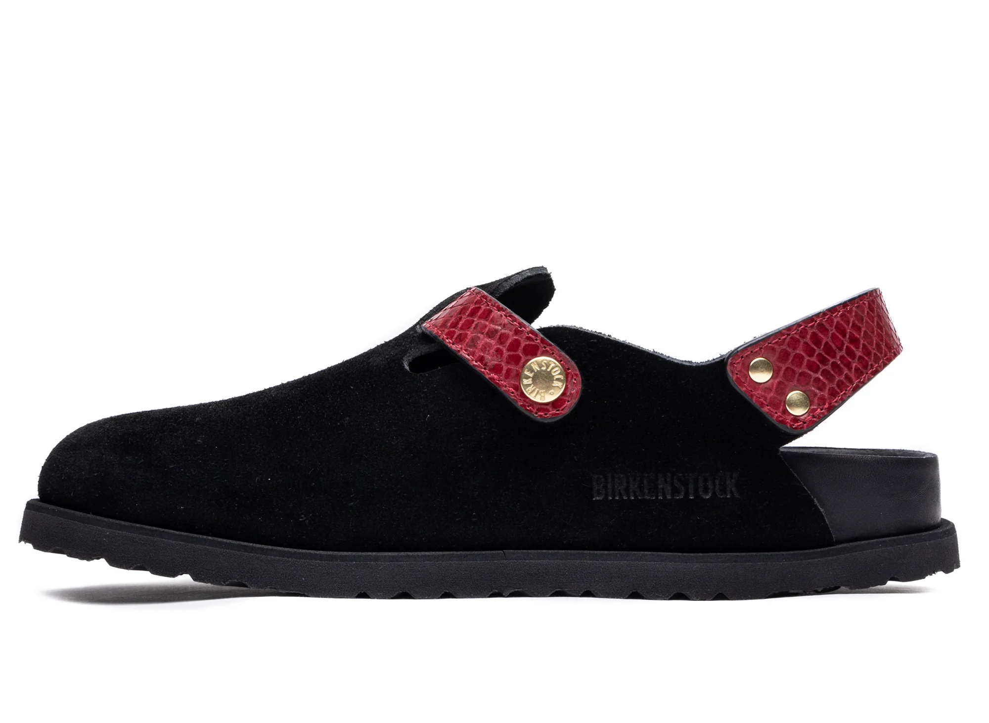 Birkenstock Tokio II Lined 1774 in Black/Red - Image 2