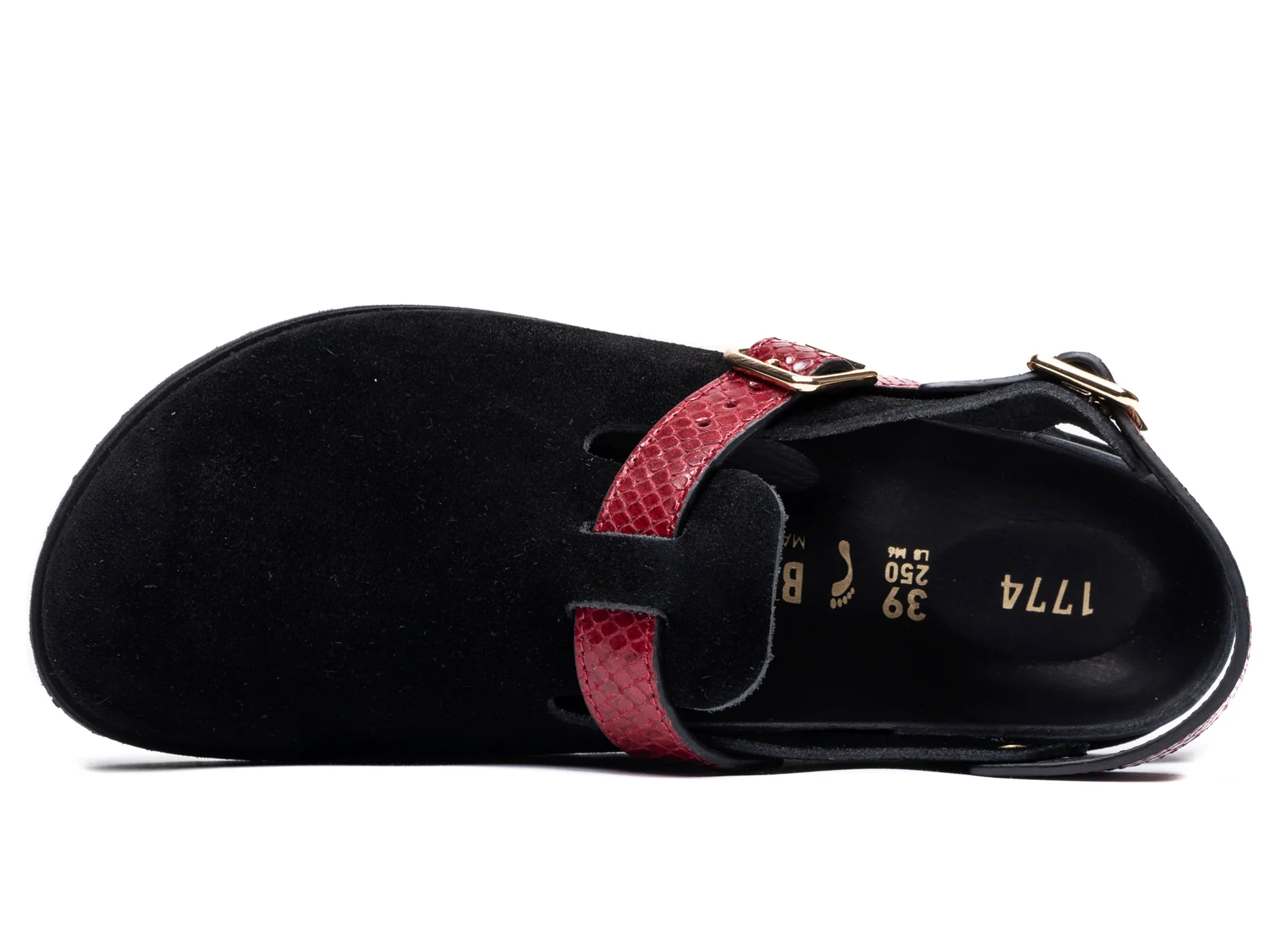 Birkenstock Tokio II Lined 1774 in Black/Red - Image 3
